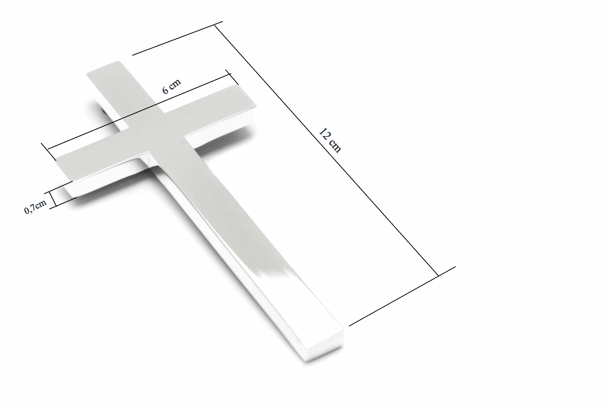 Brillibrum Srebrny Krzyż Ścienny Jezus 12x6 cm Posrebrzany Dekoracja Religijna