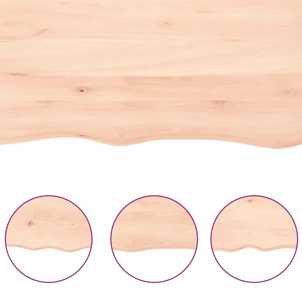 vidaXL Blat stołu, 100x40x2 cm, surowy, lity dąb z naturalną krawędzią, blat drewniany, blat biurkowy, blat do stolika, blat z drewna, blaty do biurek