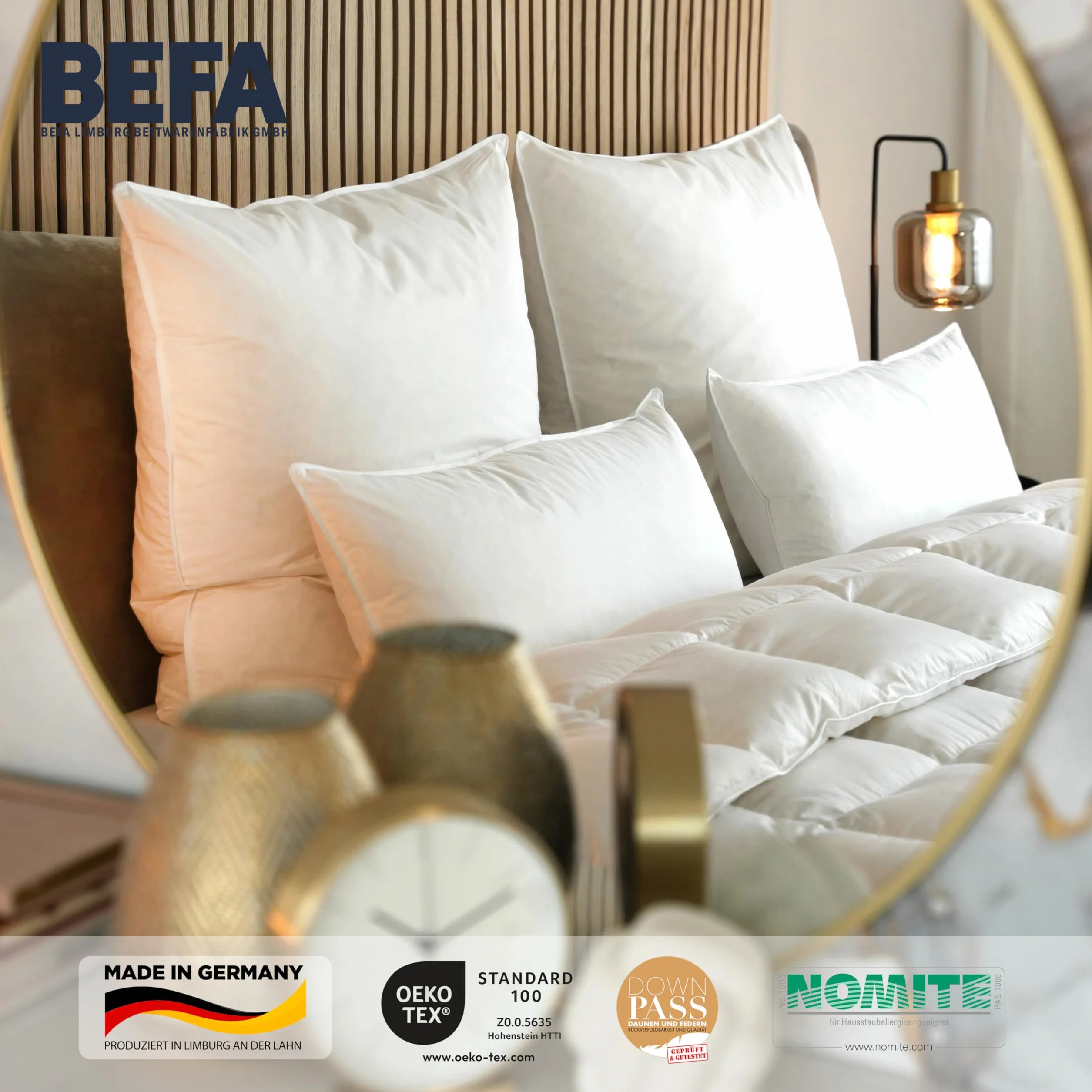 Kołdra puchowa Tencel 200x220 cm 90% puch 10% pierze BEFA NATUR Made in Germany Öko-Tex 100 klasa 1