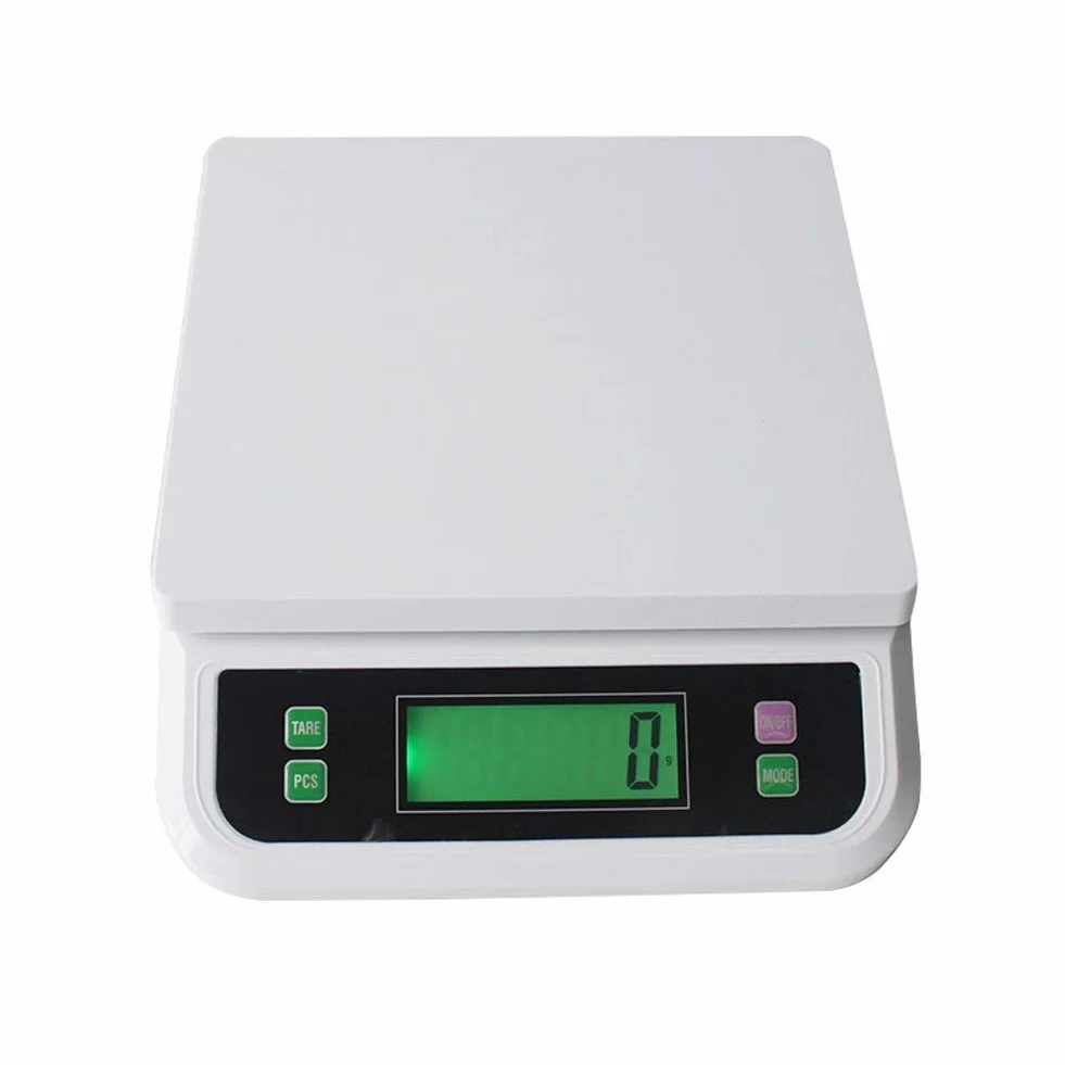 Elektroniczna waga kuchenna 30kg/1g, cyfrowa waga spożywcza, domowe gotowanie, ważenie owoców, waga wielofunkcyjna (Bianco)