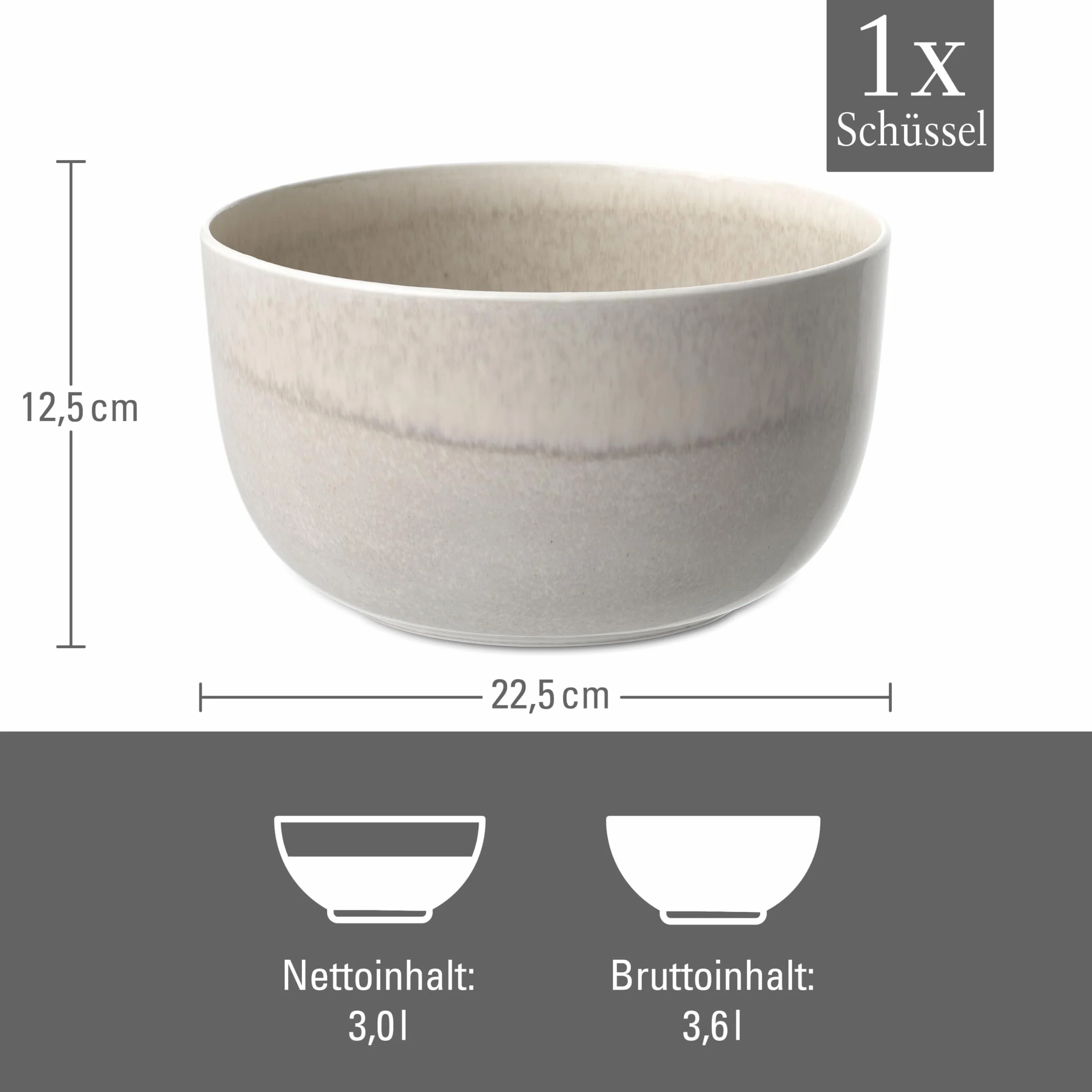 like. by Villeroy & Boch – Perlemor Sand miska do serwowania, 22,5 x 22,5 x 12,5 cm