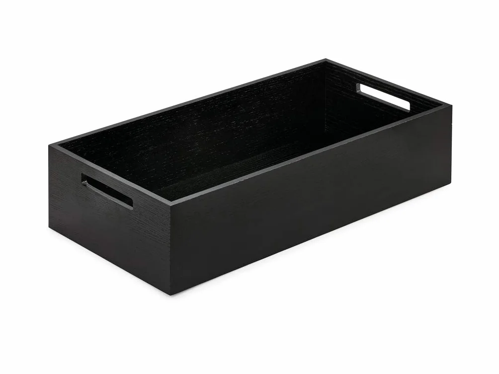 Modify Box 1 do szuflad szer. 236 x gł. 472 x wys. 110 mm, Przechowywanie, Jesion Czarny/Drewniane Pudełko