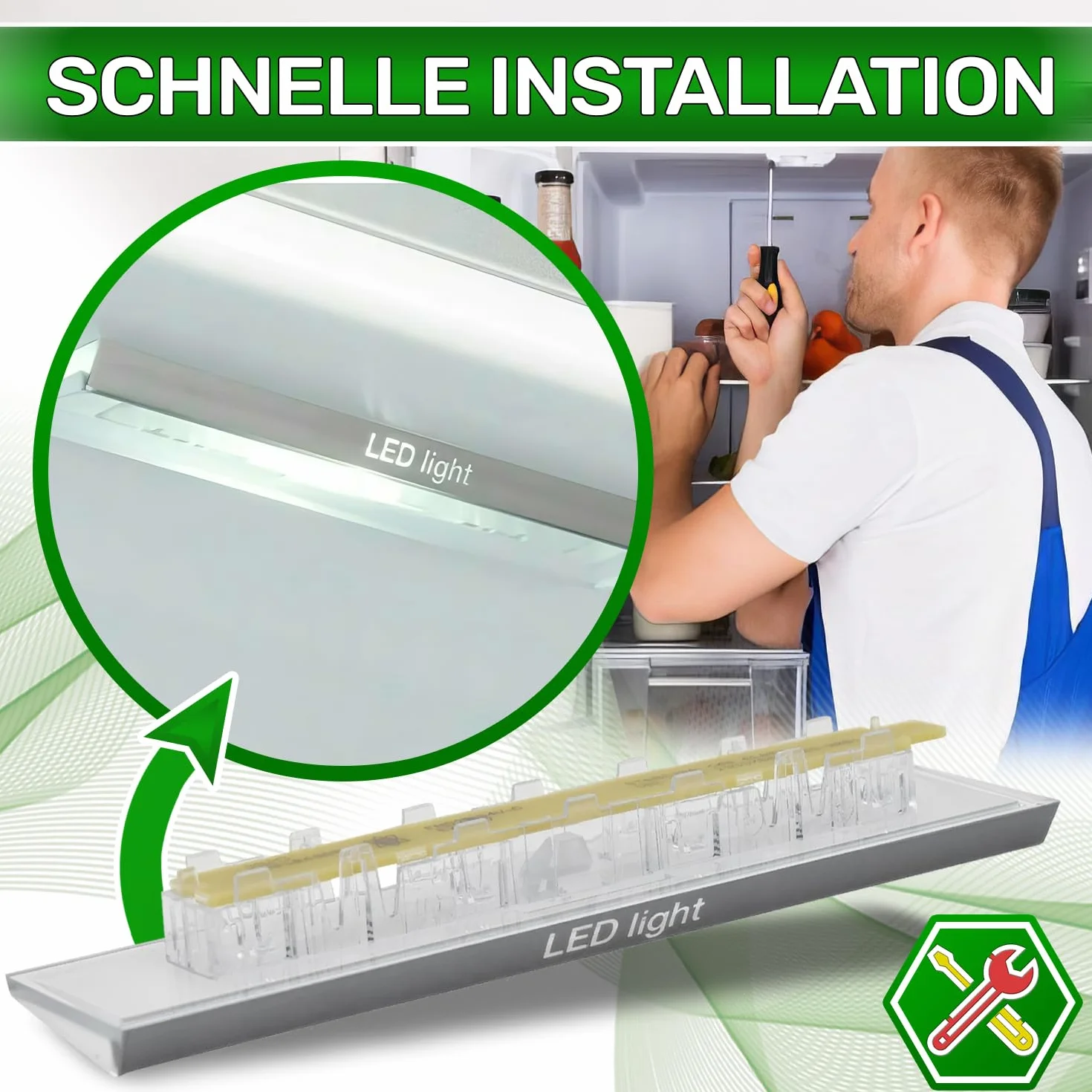 Listwa LED do lodówki z zamrażalnikiem z oryginalnym kodem 10003924 10024820 00628627 628627 dla Bosch dla Siemens - MADE IN GERMANY - ONIX TECH