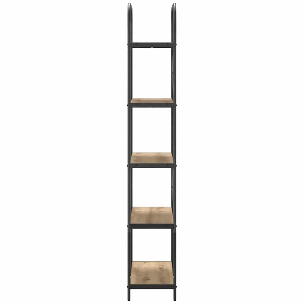 Regał na książki, 5 półek, 80 x 30 x 183 cm, drewno wielowarstwowe | Nowoczesne wzornictwo, konstrukcja z drewna, przestronne półki na książki i dekoracje, idealne do salonu
