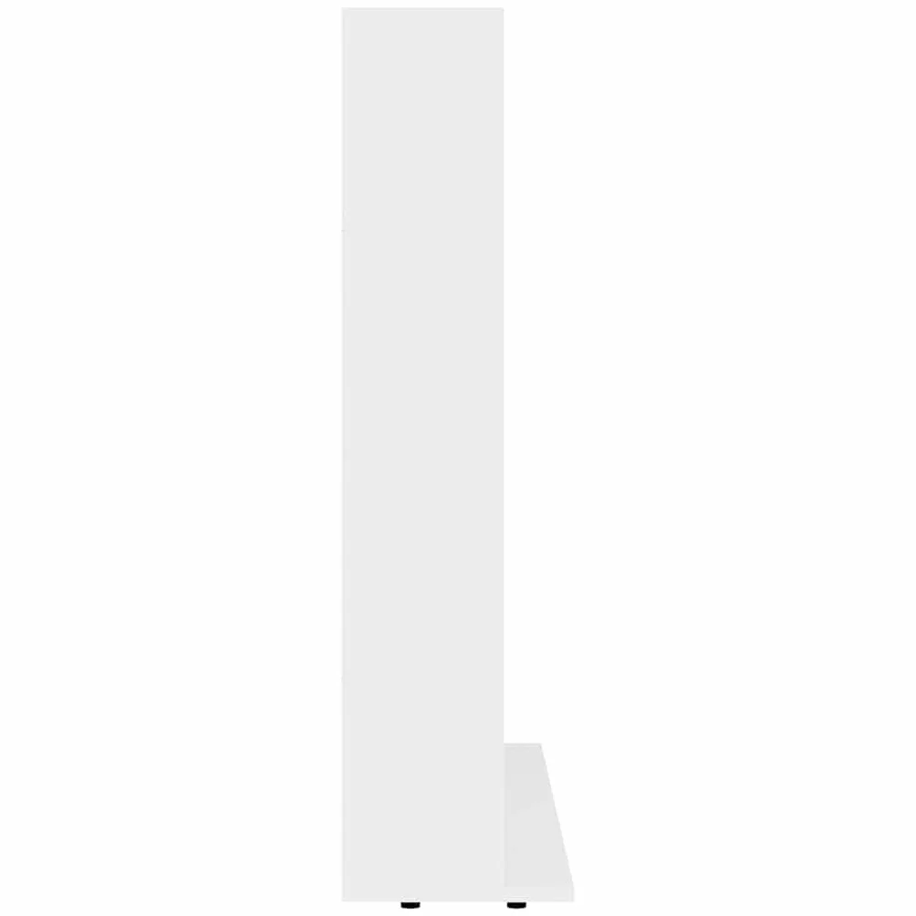 Fengshui Regał na płyty CD biały 100 x 23 x 89,5 cm materiał drewnopochodny | 15 otwartych przegródek, na płyty gramofonowe i akcesoria, może służyć jako szafka na dokumenty, wytrzymała i trwała