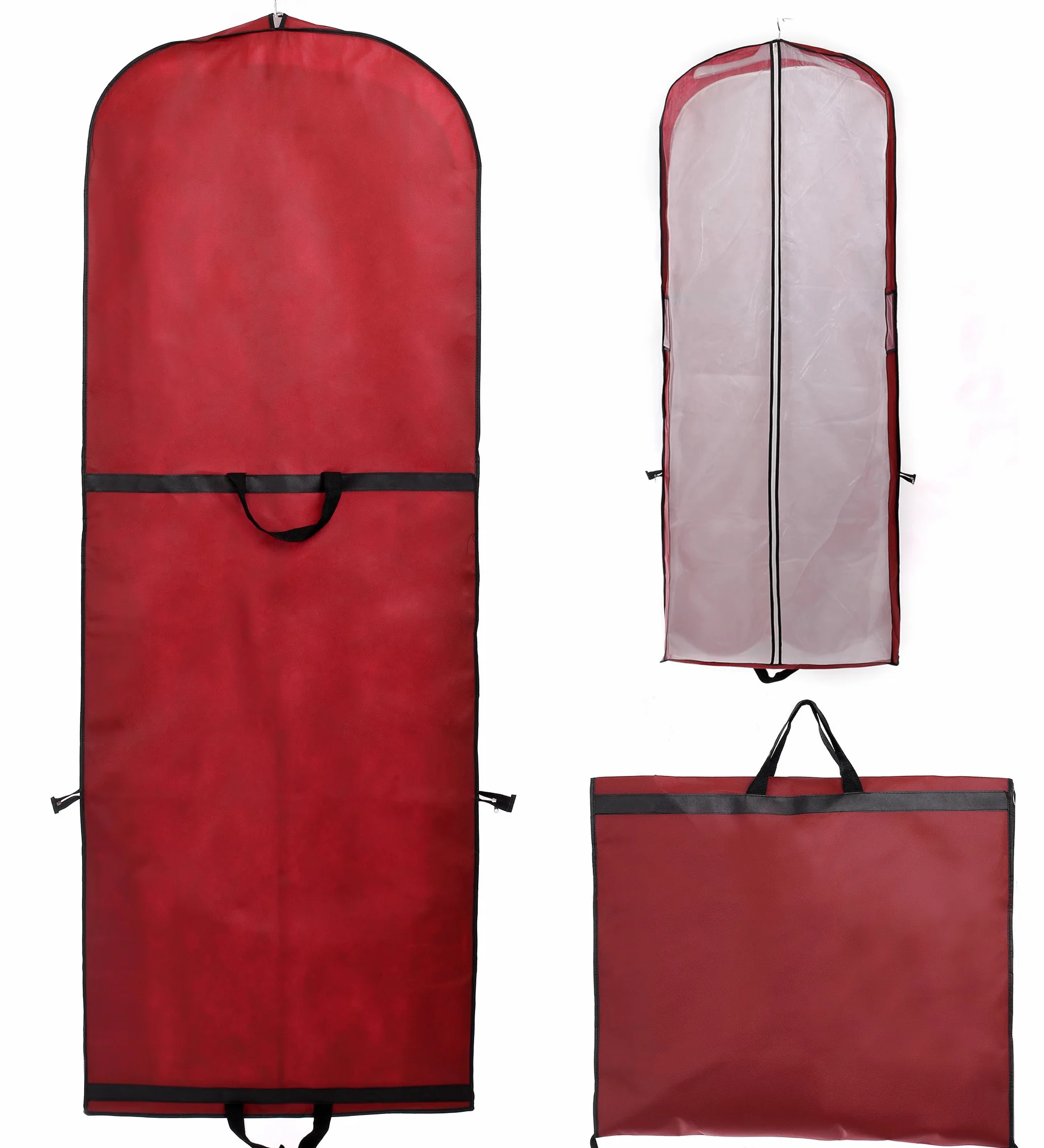 TUKA TKB1001 oddychający worek na ubrania 180x64 cm składany pokrowiec ochronny na suknie ślubne