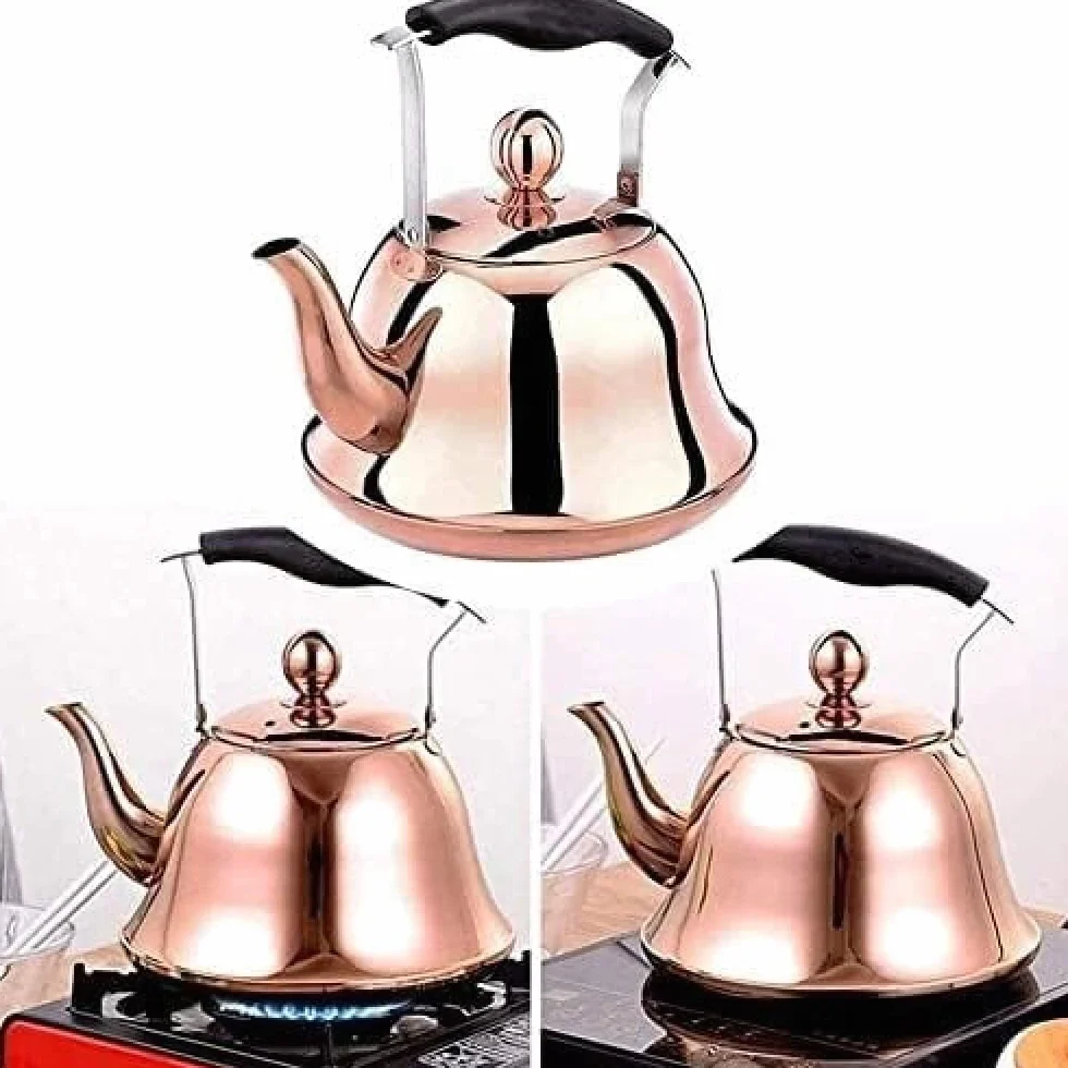 Czajnik ze stali nierdzewnej, Czajnik do herbaty Czajnik-Złoty||4L(Rose Gold,4L)