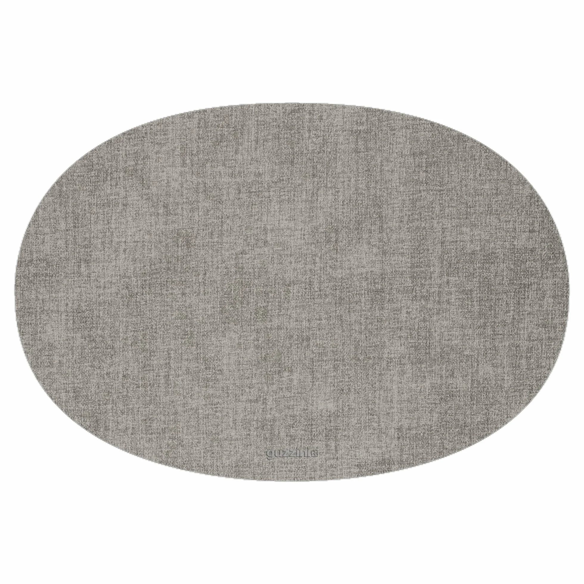 Guzzini Tiffany, tkanina owalna dwustronna podkładka - Sky Grey, 36 x 48 cm - 22604692