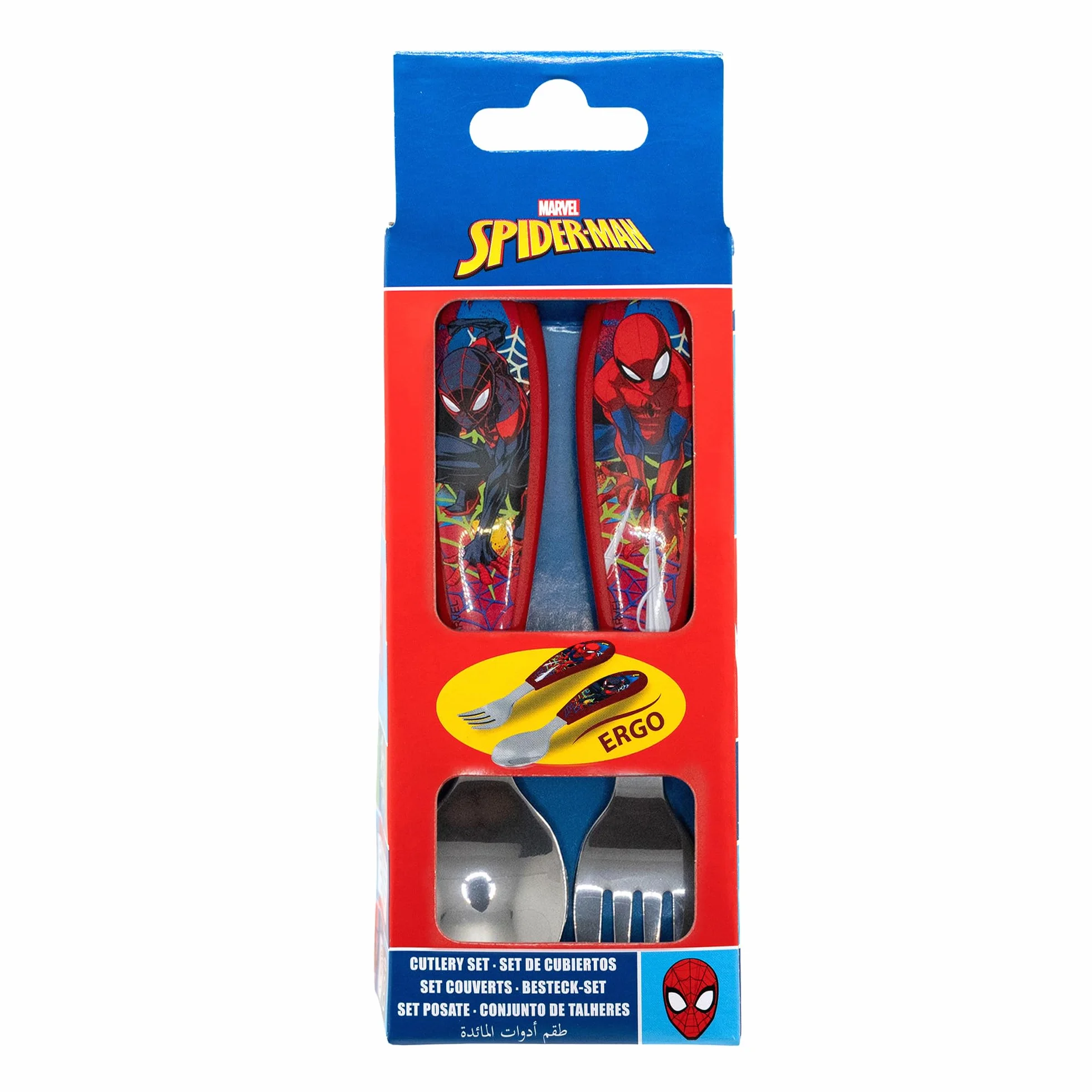 Spiderman zestaw sztućców dla dzieci, składający się ze stali nierdzewnej, widelec i łyżka