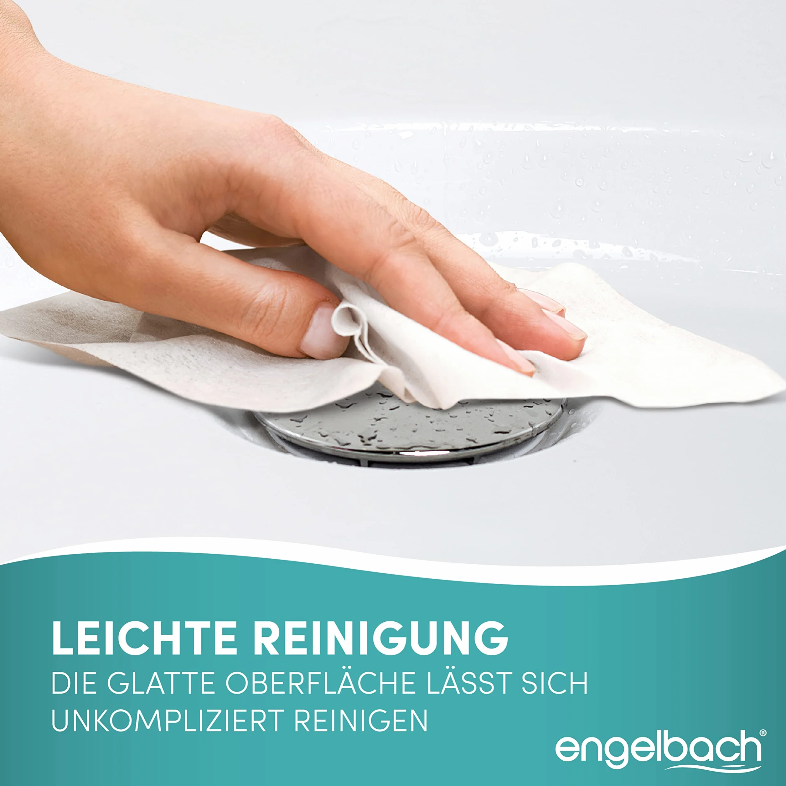 Engelbach® Korek do wanny o uniwersalnym dopasowaniu – korek wannowy nierdzewny – zintegrowana podwójna uszczelka – korek do wanny, Chrom