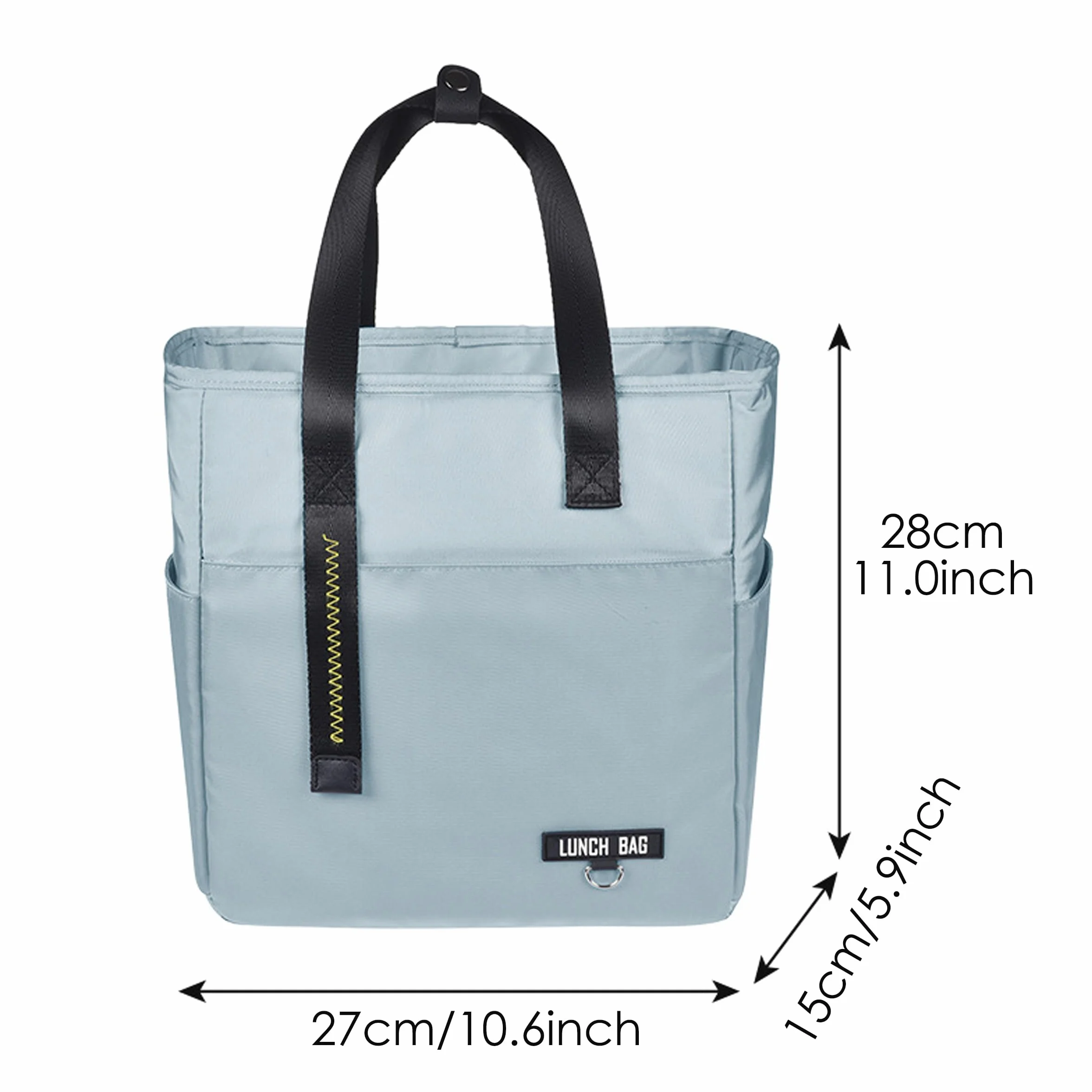 Nanxson Izolowane pudełko na lunch wielokrotnego użytku, szczelna torba na lunch, torba chłodząca Bento z uchwytem na butelkę i bocznymi kieszeniami (11L, B Blue)