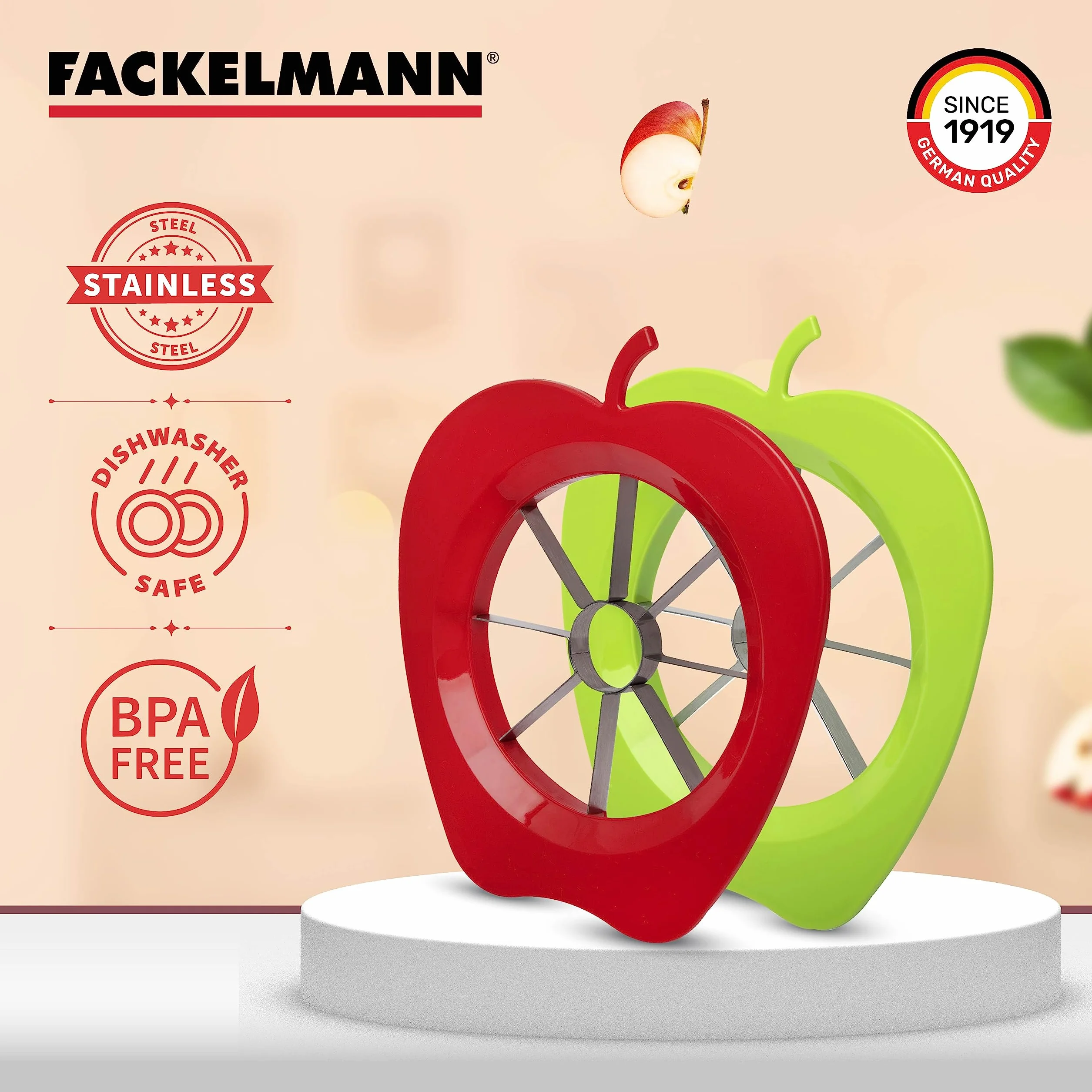Fackelmann 42015 krajalnica do jabłek z tworzywa sztucznego