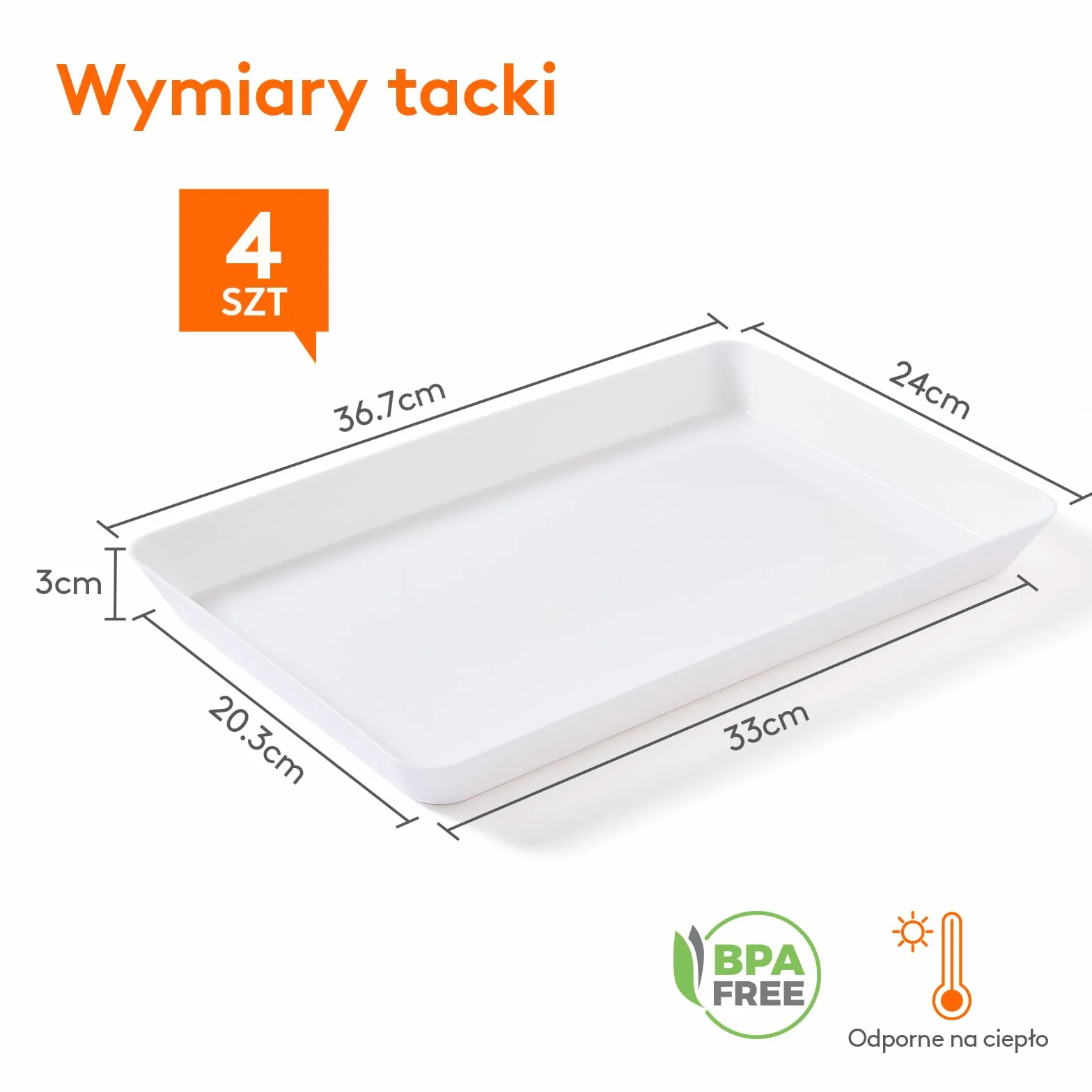 Lifewit Plastikowa taca do serwowania, półmiski do serwowania na imprezę, wolne od BPA wielokrotnego użytku tace na przekąski, żywność, ciasteczka, zestaw 4, 14,45" x 9,45"