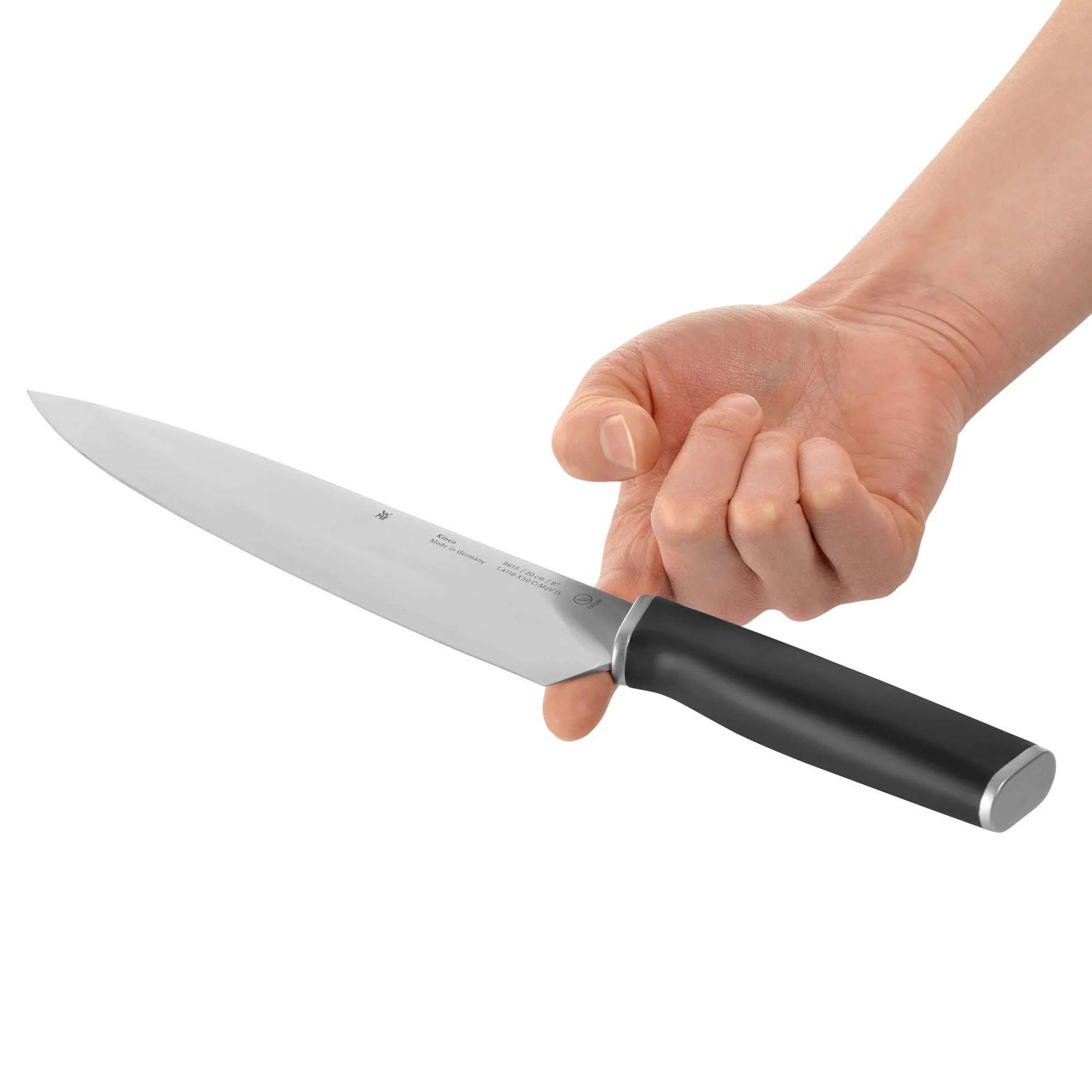 WMF Kineo nóż szefa kuchni 28 cm, wyprodukowano w Niemczech, ostry, Performance Cut, kinetyczne wzornictwo, specjalna stal ostrza, ostrze 15 cm