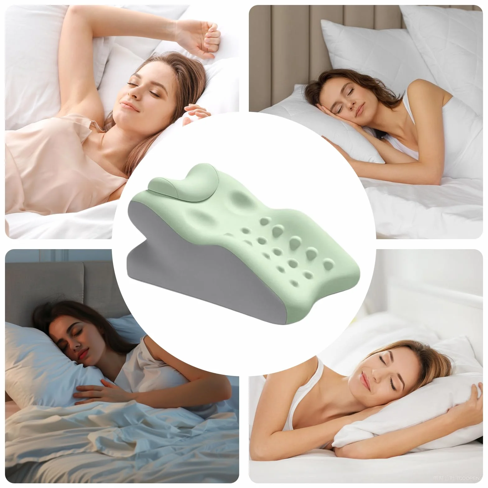 Generisch Poduszka do spania, ergonomiczna poduszka z pianki z pamięcią kształtu, poduszka na plecy z poszewką do prania, idealna do spania na boku, lyingu, siadania, czytania, snoringu, ciała, nóg