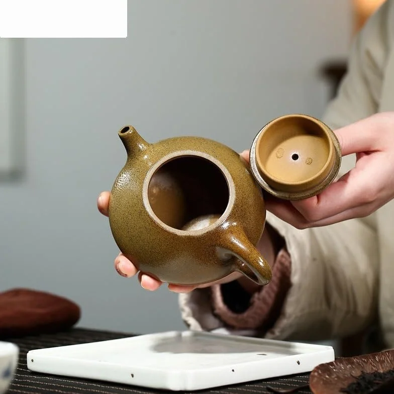 Czajnik do herbaty 250 ml fioletowy gliniany czajniczek ręcznie robiony garnek surowa ruda błoto herbata czajnik Zisha Teaset chiński czajniczek do herbaty, mleka, kawy, biura
