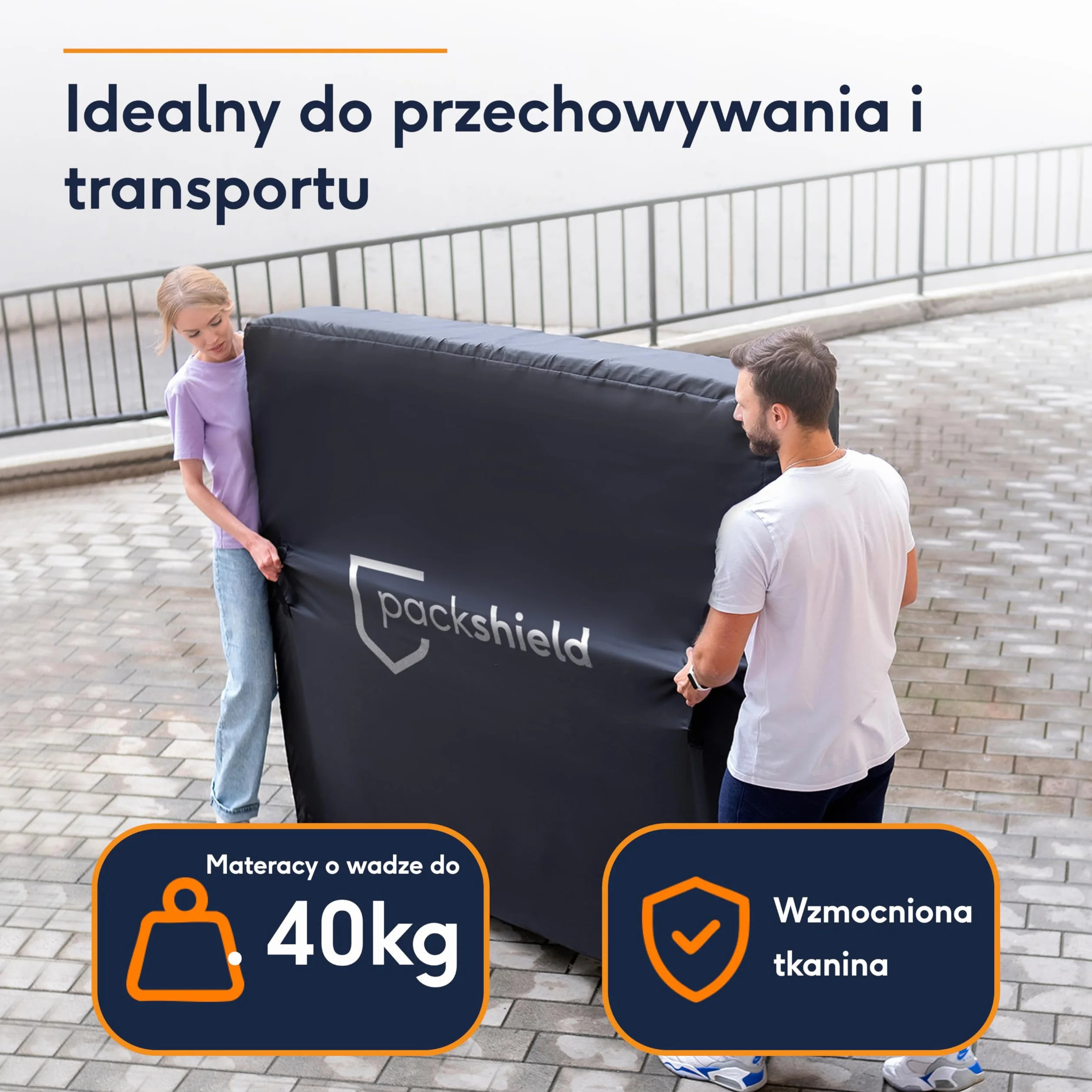 Pokrowiec ochronny na materac 90x200cm do przeprowadzki i przechowywania - pokrowiec na materac - 100% wodoodporny pokrowiec na materac Oxford z 4 uchwytami do łatwego przenoszenia - Dostępne 8