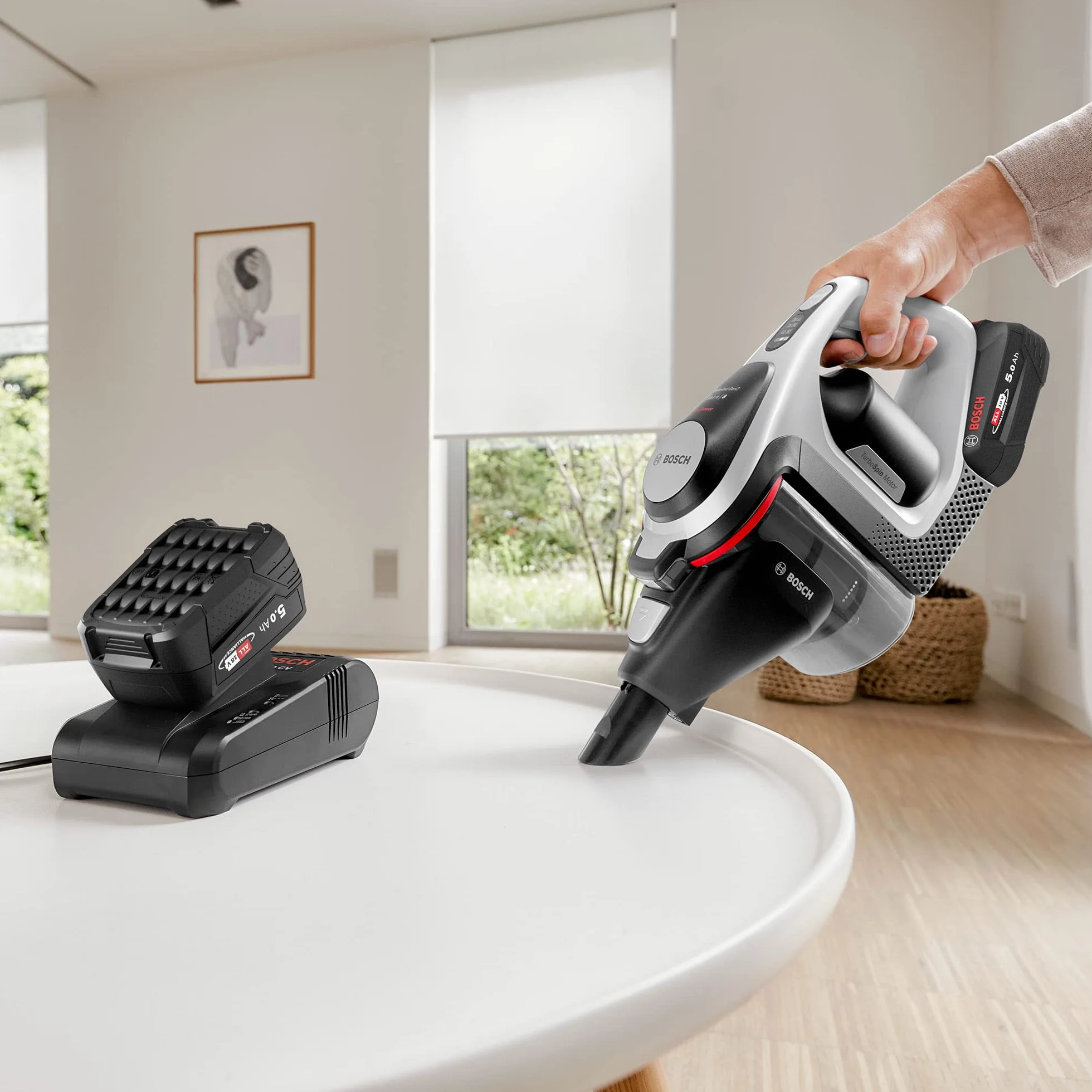 Bosch Akumulator wymienny Power for All 18 V 5,0 Ah BHZUB1850, odpowiedni do wszystkich bezprzewodowych odkurzaczy akumulatorowych Unlimited, bardzo długi czas pracy, wysoka wydajność, nadaje się do