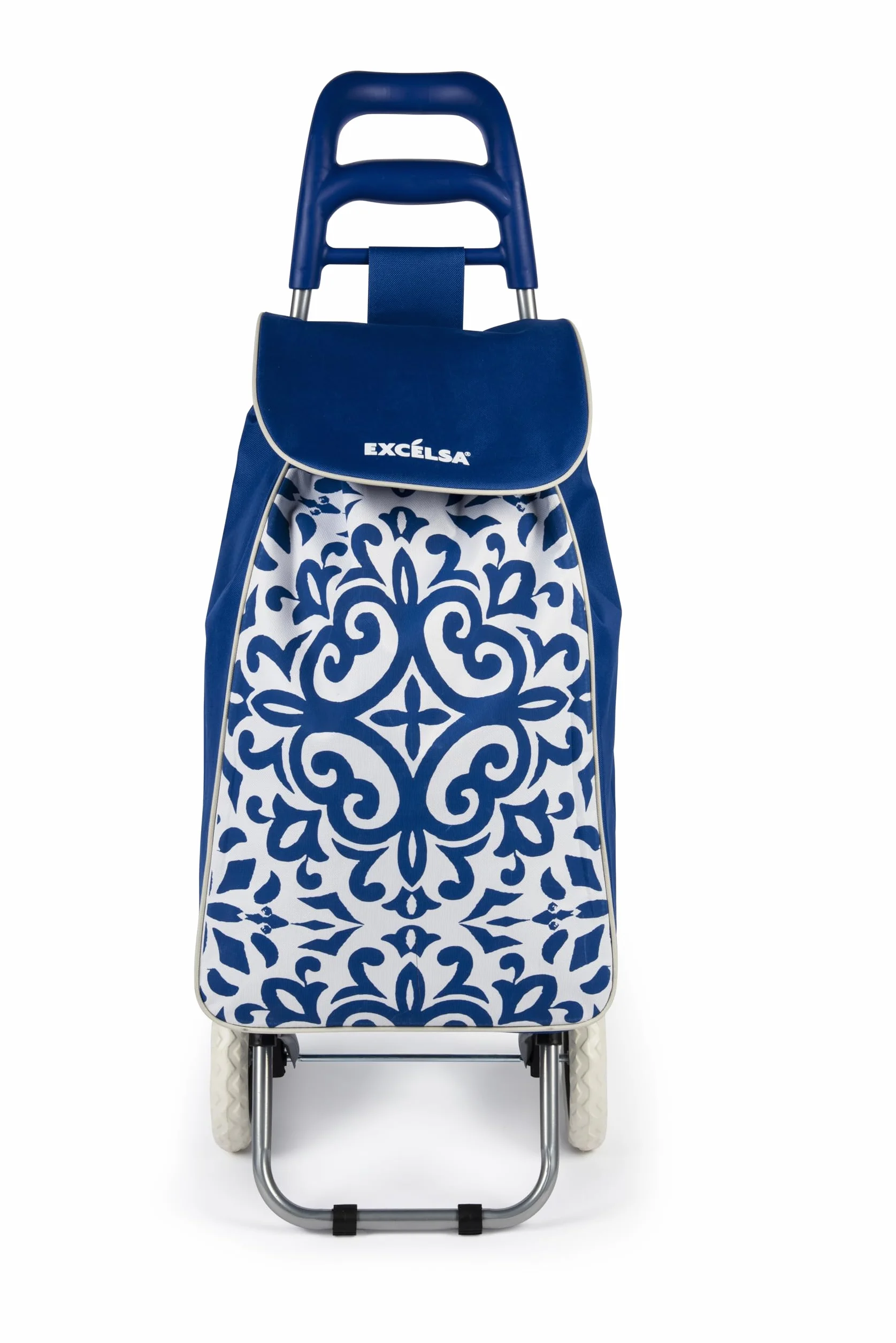 Excelsa Boheme Blue wózek na zakupy, pojemność 38 l, zdejmowany pokrowiec, wodoodporny