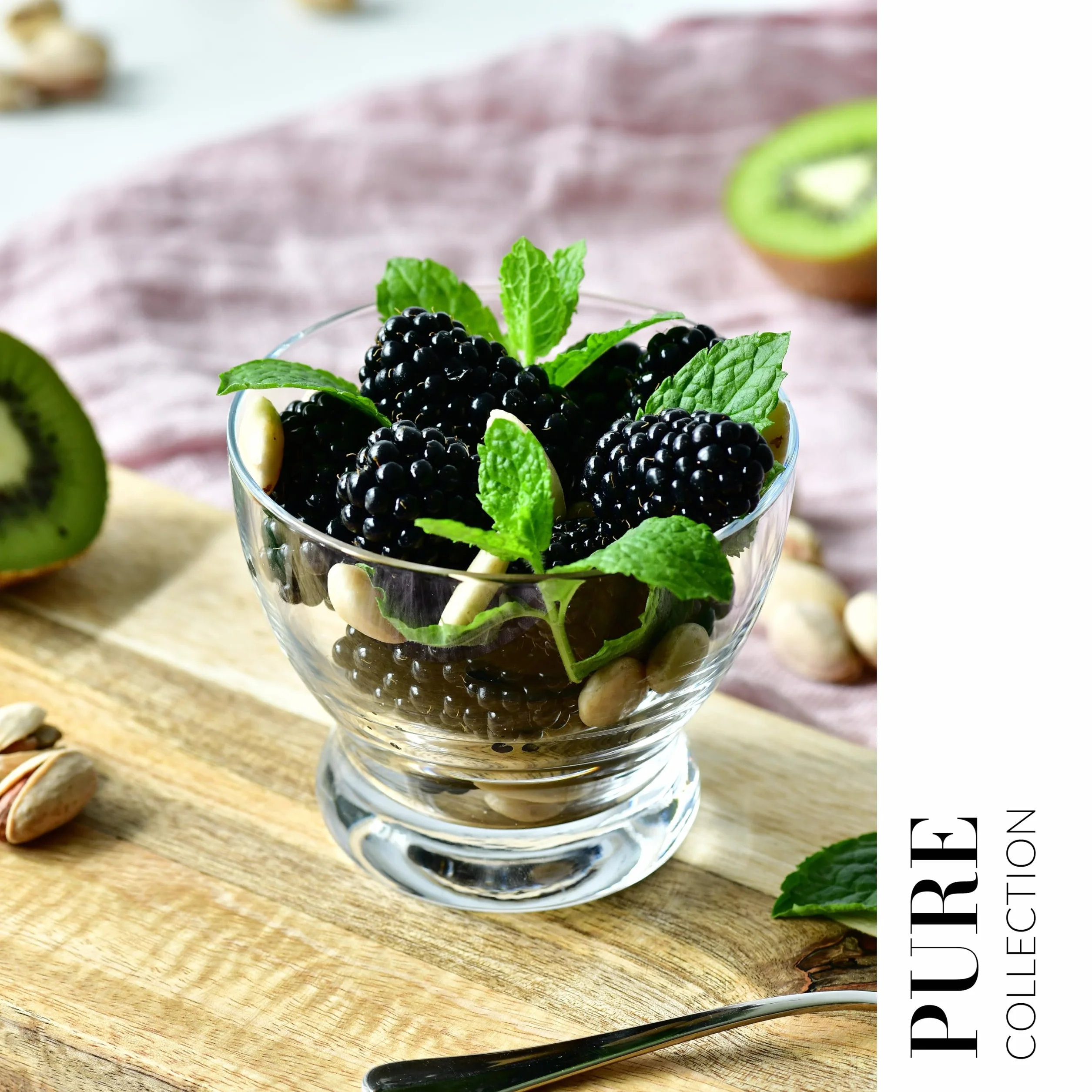 KROSNO Pure Pucharki do Lodów 290 ml Zestaw 6 szt – Szkło Kryształowe Bezołowiowe, Miseczki na Desery, Galaretki, Owoce, Dom, Restauracja, Zmywarka