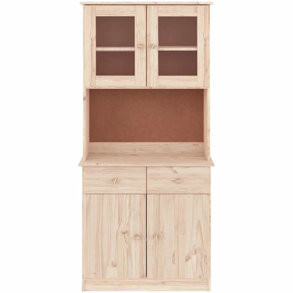 vidaXL Kredens ALTA, 77x35x165 cm, lite drewno sosnowe, wysoka szafka, mebel do salonu, szafka do salonu, szafka, szafka boczna, drewniany kredens