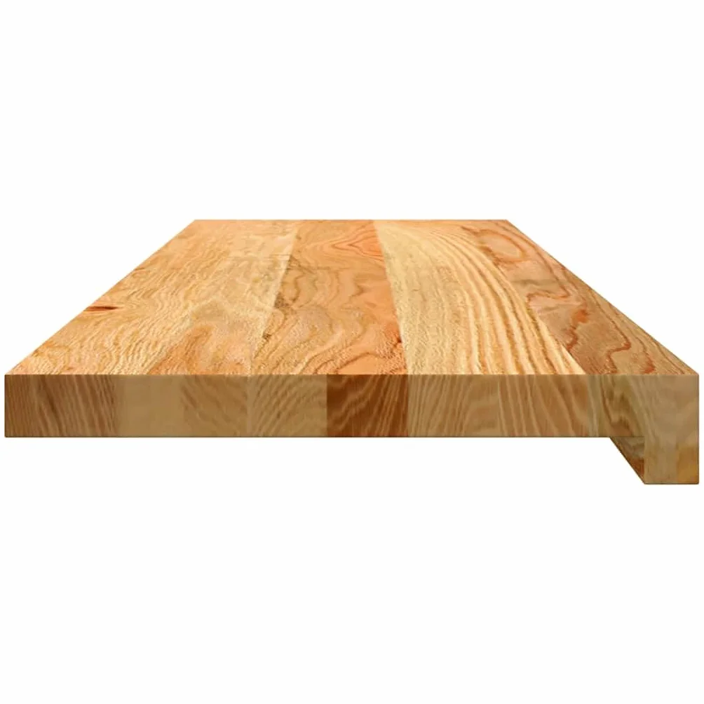Générique Stopnie schodowe wewnętrzne 2 szt. z litego dębu 80x30x2 cm jasnobrązowe, uniwersalne stopnie na schody i parapet