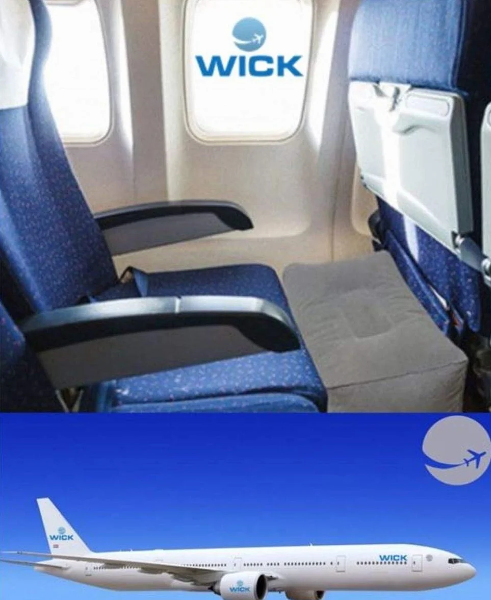 Wick Air Poduszka podróżna antypoślizgowa legowisko samolotowe (szare)
