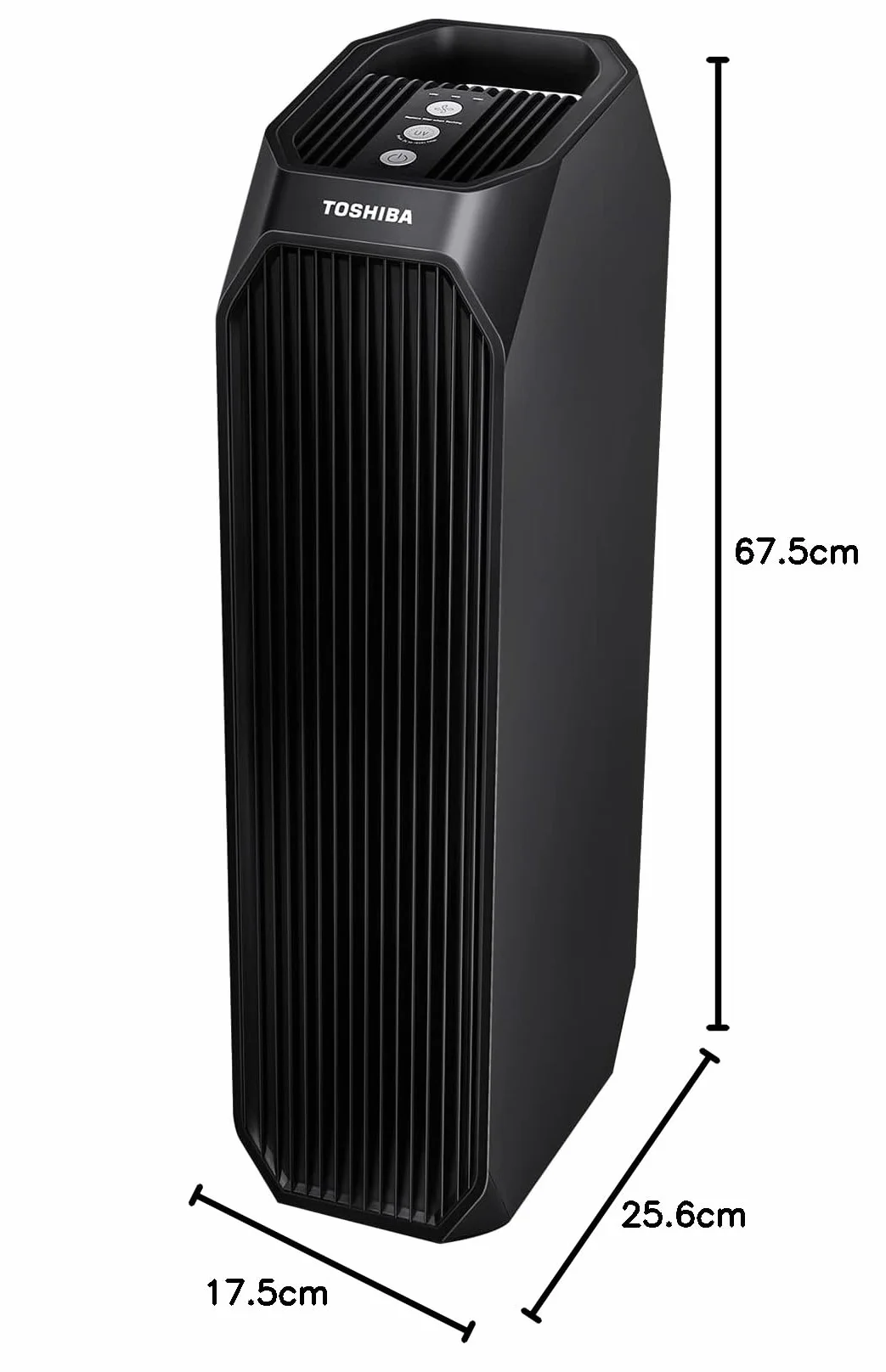 Toshiba True Hepa Oczyszczacz Powietrza, Czarny, 228 m³/h
