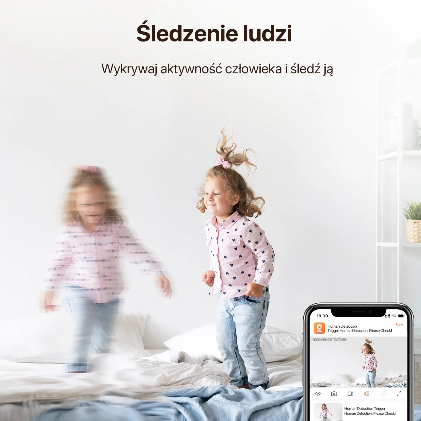 Tenda kamera monitorująca Tenda 2K CP3 V3.0, kamera Wi-Fi 360 stopni z 2-kierunkowym dźwiękiem, FHD 3MP, noktowizor, wykrywanie ruchu, alarmy i powiadomienia push, do kamer dla dzieci i zwierząt
