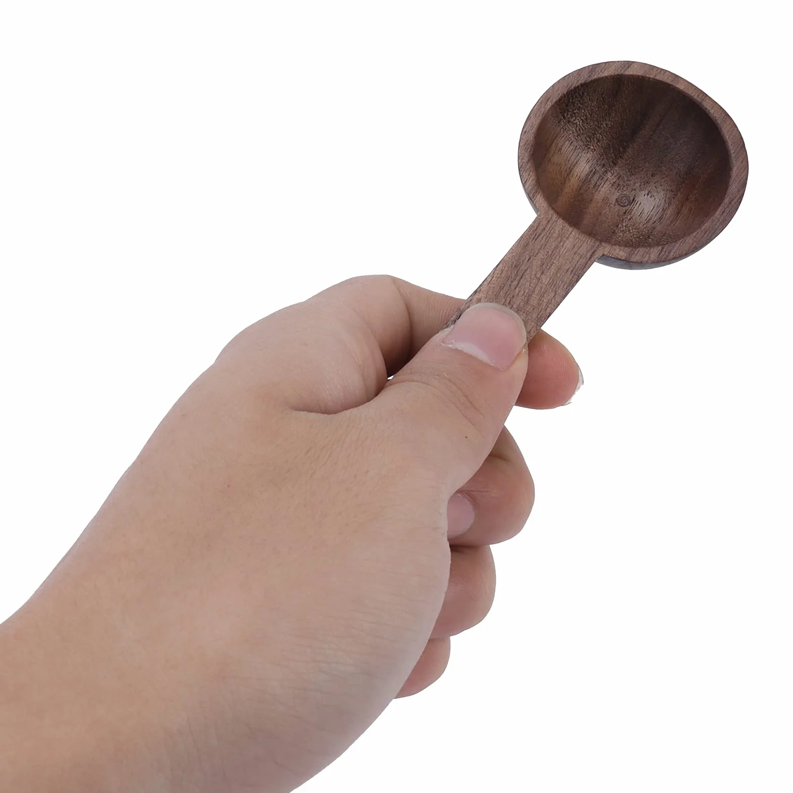 Drewno Orzechowe Łyżki Pomiarowe do Kawy Łyżeczki do Kawy Herbata Cukier Mąka Przyprawy Trwałe Artystyczne Ekologiczne ((1 na sprzedaż) #2 108mm drewno orzechowe)