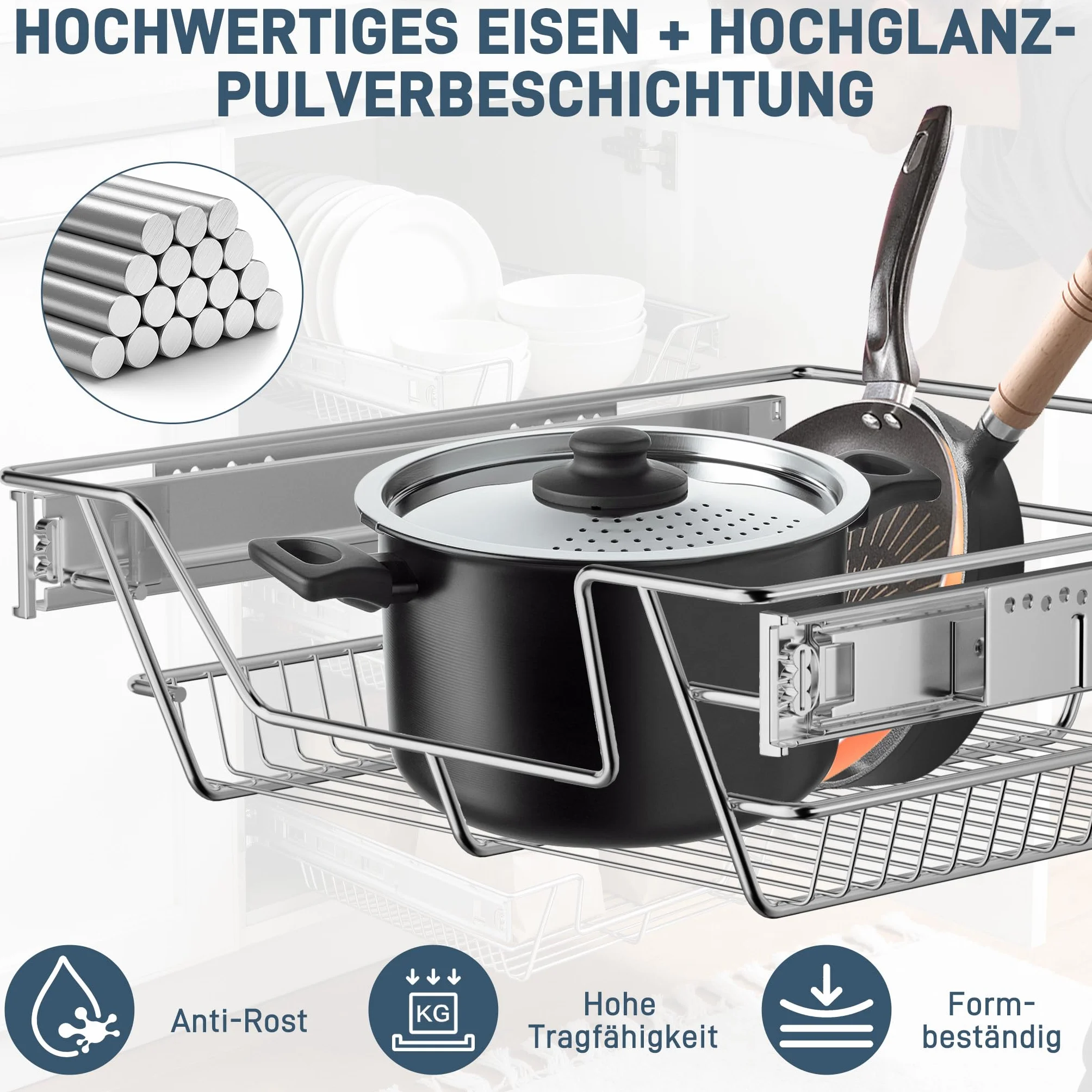 2-częściowa szafka kuchenna, teleskopowa szuflada apteczna, do sypialni, wysuwana półka, wysuwana półka, organizer do szafek 60 cm