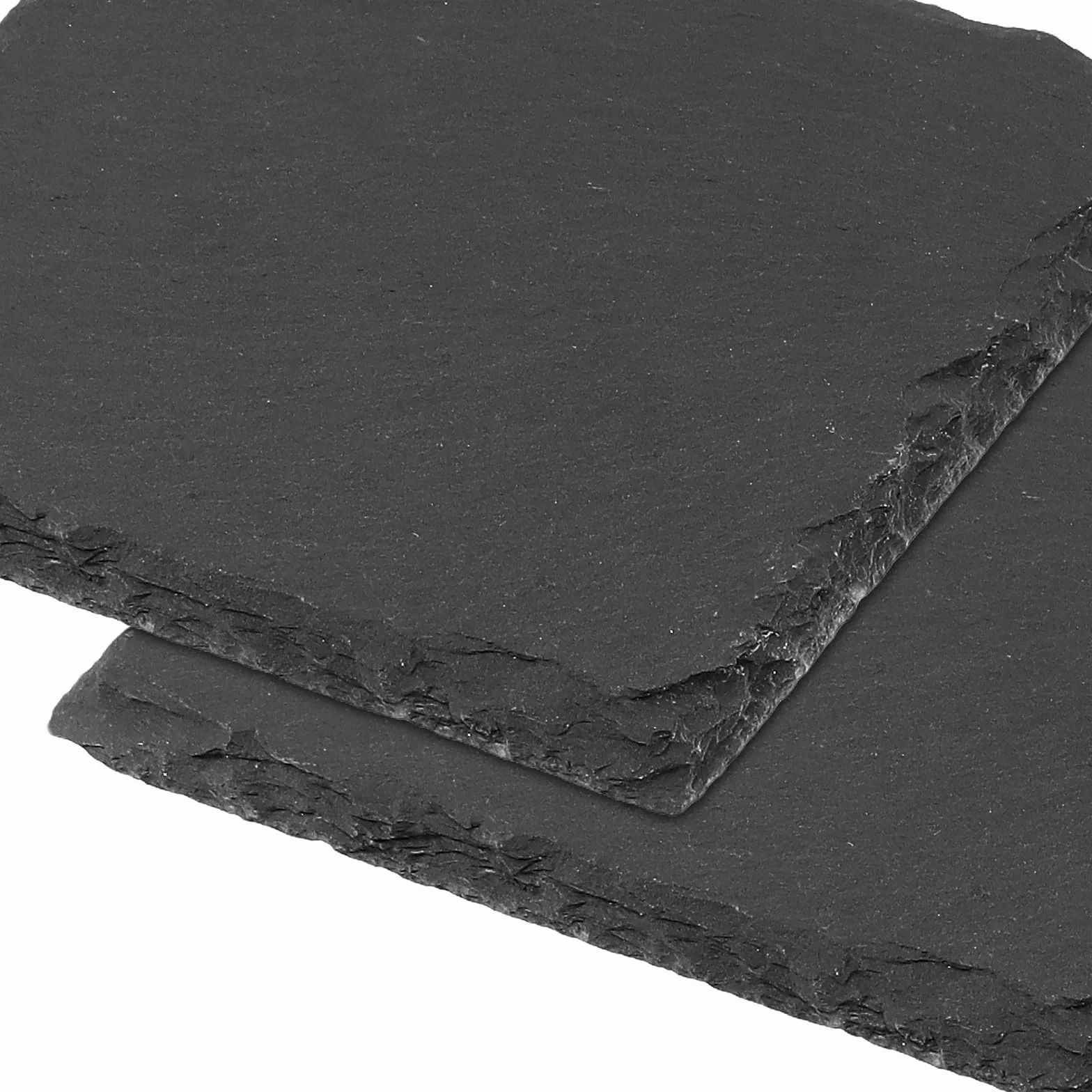 FUNSUEI Łupkowe podstawki pod napoje, 12 sztuk, 10 x 10 cm, kwadratowe podkładki pod napoje, kubki, bar, szkło