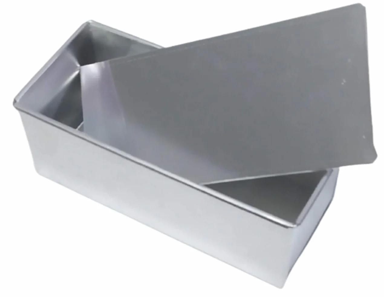Aluminiowa forma do chleba Rozmiar blaszanej pokrywy: 9,5 x 4,25, rozmiar formy zewnętrznej: L 23 cm x szer. 9,5 cm x wys. 3,5 cala, rozmiar wewnętrzny 22,2 cm x 9,5 cm x 8,3 cm