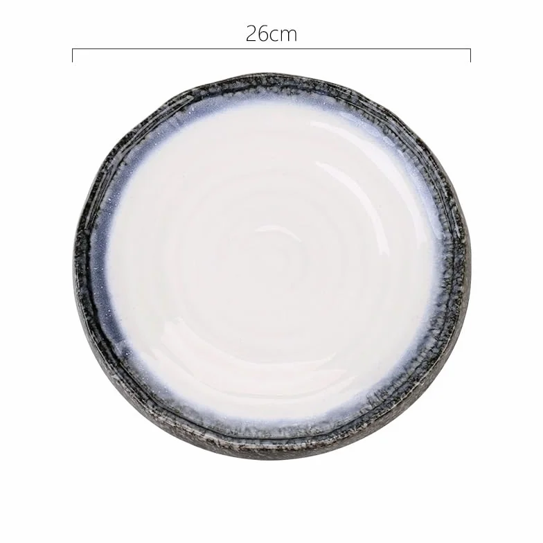 Talerz na przekąski Pojemniki na przekąski Japoński styl Ceramiczny talerz do sushi Kreatywna zastawa stołowa Talerz obiadowy Talerz na warzywa Płaski talerz Talerze deserowe Taler(B)