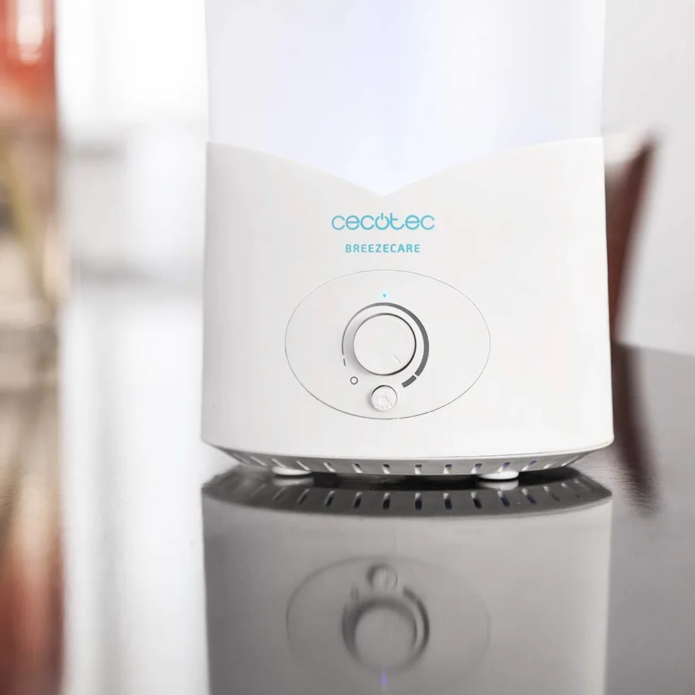Cecotec BreezeCare 2000 Light nawilżacz powietrza 25 W, nawilżacz powietrza 200 ml/h, zbiornik 1,2 litra, wyjście pary 360°, ręczne sterowanie, światło LED, zasięg do 30 m2