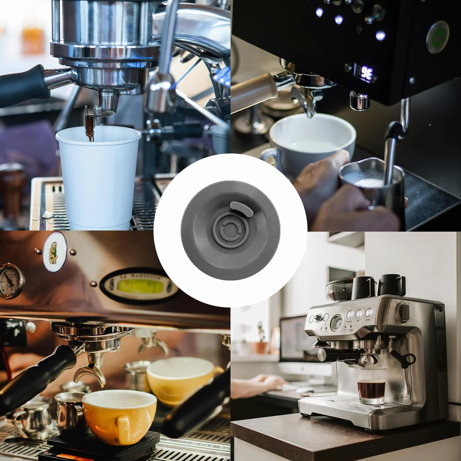 Tarcza czyszcząca do zestawu czyszczącego Sage Breville Barista Express - gumowa czyszcząca uchwytu filtra, silikonowa tarcza ekspresów do kawy Barista Pro 54 mm