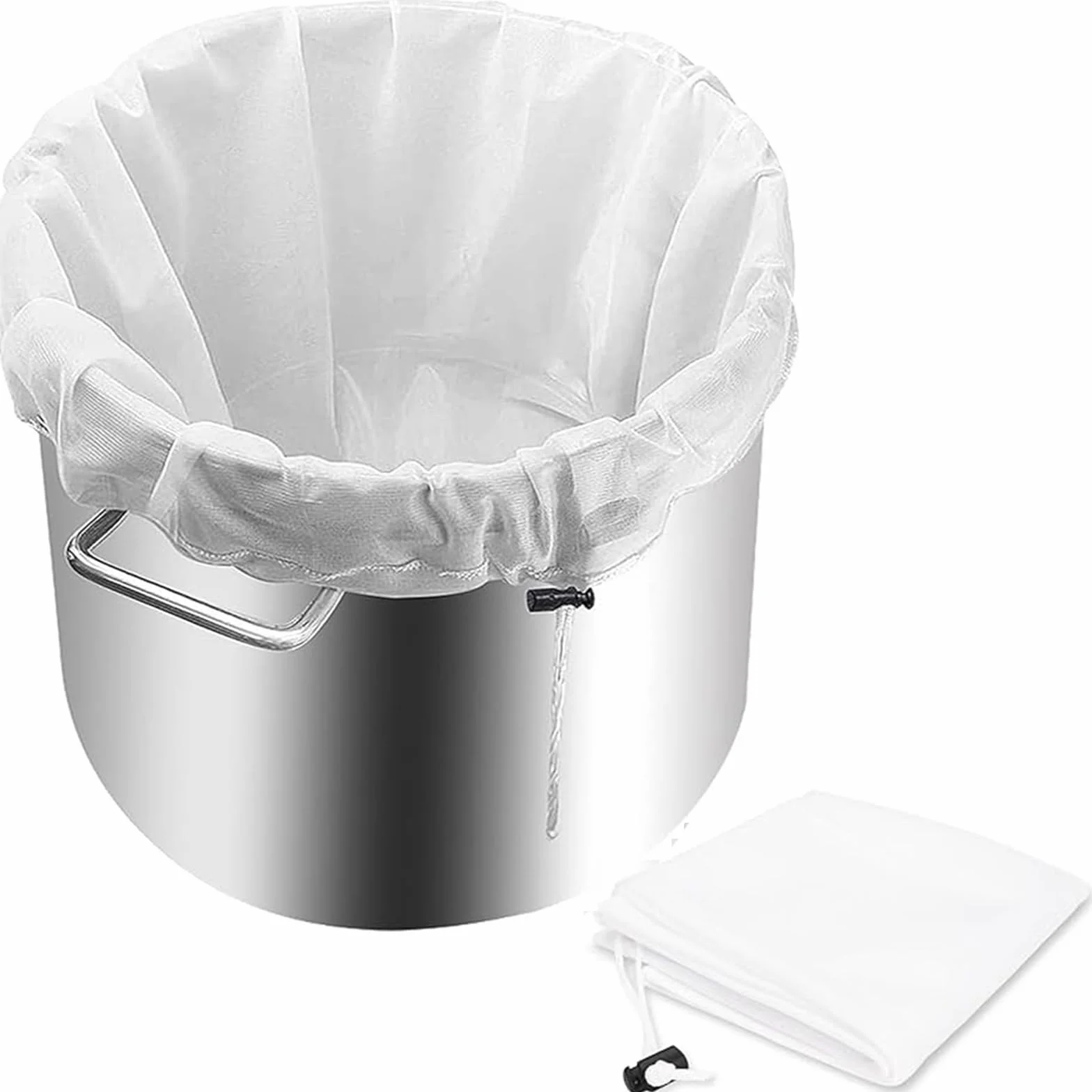 Nylon Brew Bags filtr do piwa i wina, 66 * 56 cm filtr chmielowy, worek chmielowy ze sznurkiem, worek sitkowy do domowego warzenia, worek do warzenia filtr do wina, piwa, ciasta, ziaren