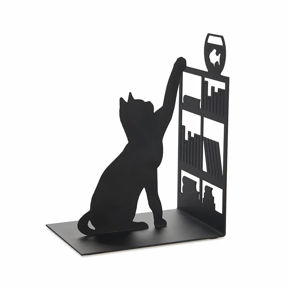 Balvi Fishing Cat Opaska na książki Kolor Czarny Dekoracyjna Opaska z kotem, biblioteką i