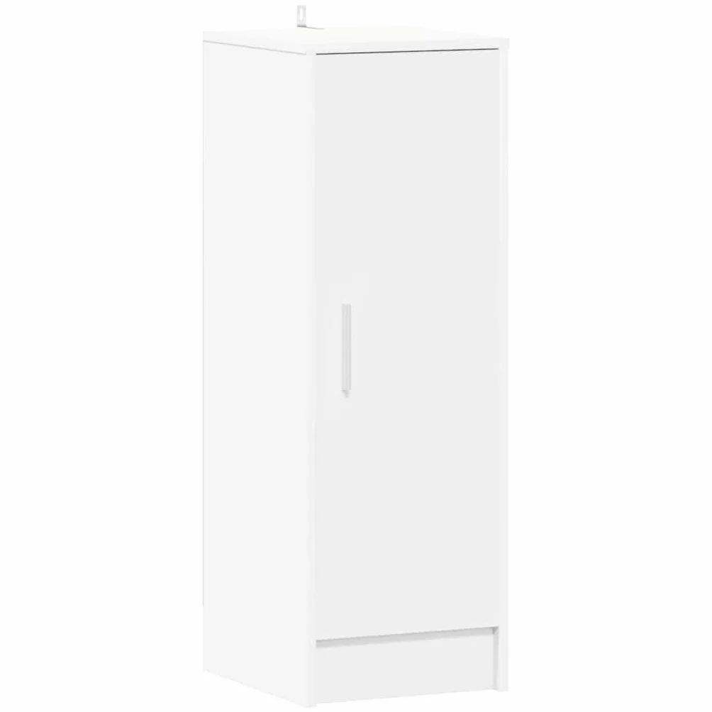 Hothingwell Biała szafka na buty 32x35x92 cm płyta wiórowa, organizer na buty z 6 półkami, odwracalne drzwi po lewej lub prawej stronie, wygodne przechowywanie chroniące przed kurzem,