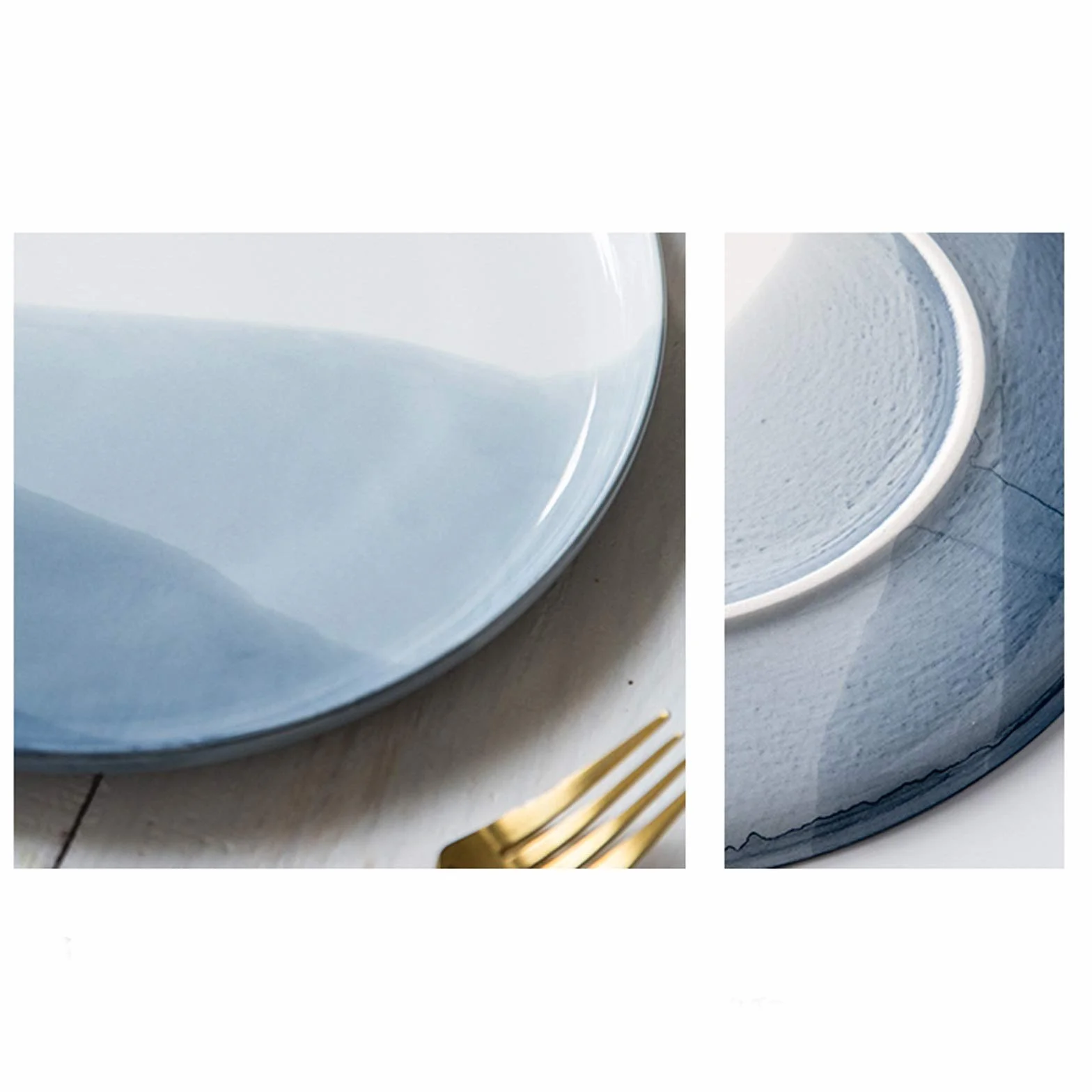 Talerze Naczynia Obiadowe Klasyczna okrągła obiadowa płyta do codziennego użytku, elegancka płyta deserowa do makaronu, trwała płyta porcelanowa, sejf mikrofalowa. Kolacja Restauracja Rodzinna Impreza