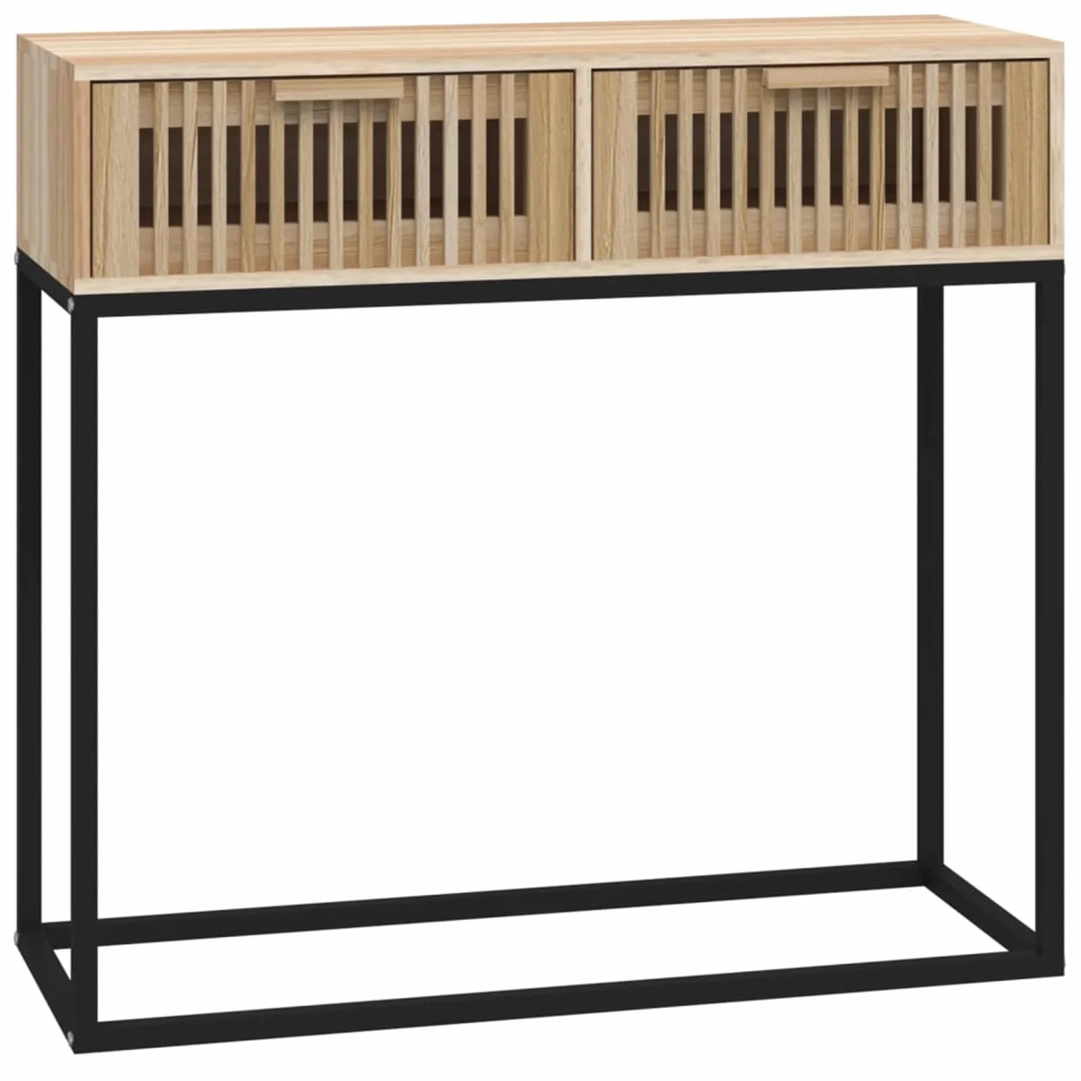 ShGaxin Stół konsola z żelaza i sklejki 80x30x75 cm, wejście, wąskie przedpokój, pokój dzienny, pomocniczy, meble wejściowe