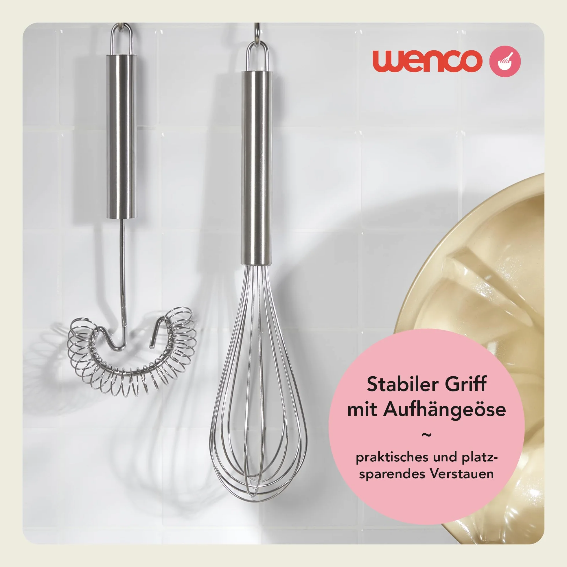 Wenco Trzepaczka spiralna stal szlachetna 18/10 22 cm