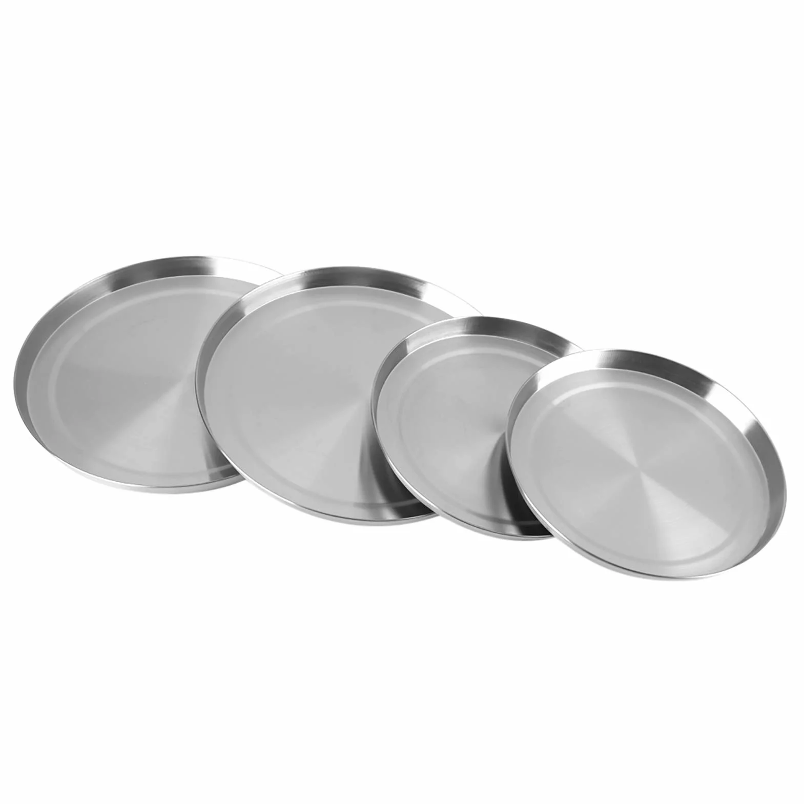 Ejoyous 4 sztuki płyt osłonowych ze stali nierdzewnej, pokrywki ze stali nierdzewnej, do okrągłych płyt grillowych, kuchenek gazowych, zestaw płyt osłonowych, kolor srebrny