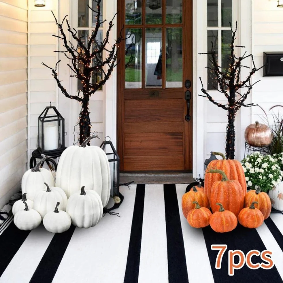 Sztuczne dynie piankowe 7 rozmiarów dekoracja jesienna Halloween Święto Dziękczynienia