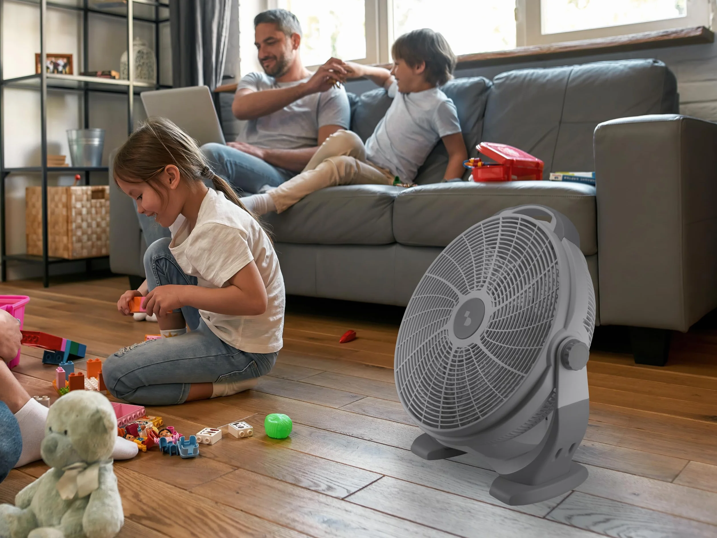 BEPER P206VEN560 wentylator podłogowy 100 W 5 ostrzy 3 prędkości szary