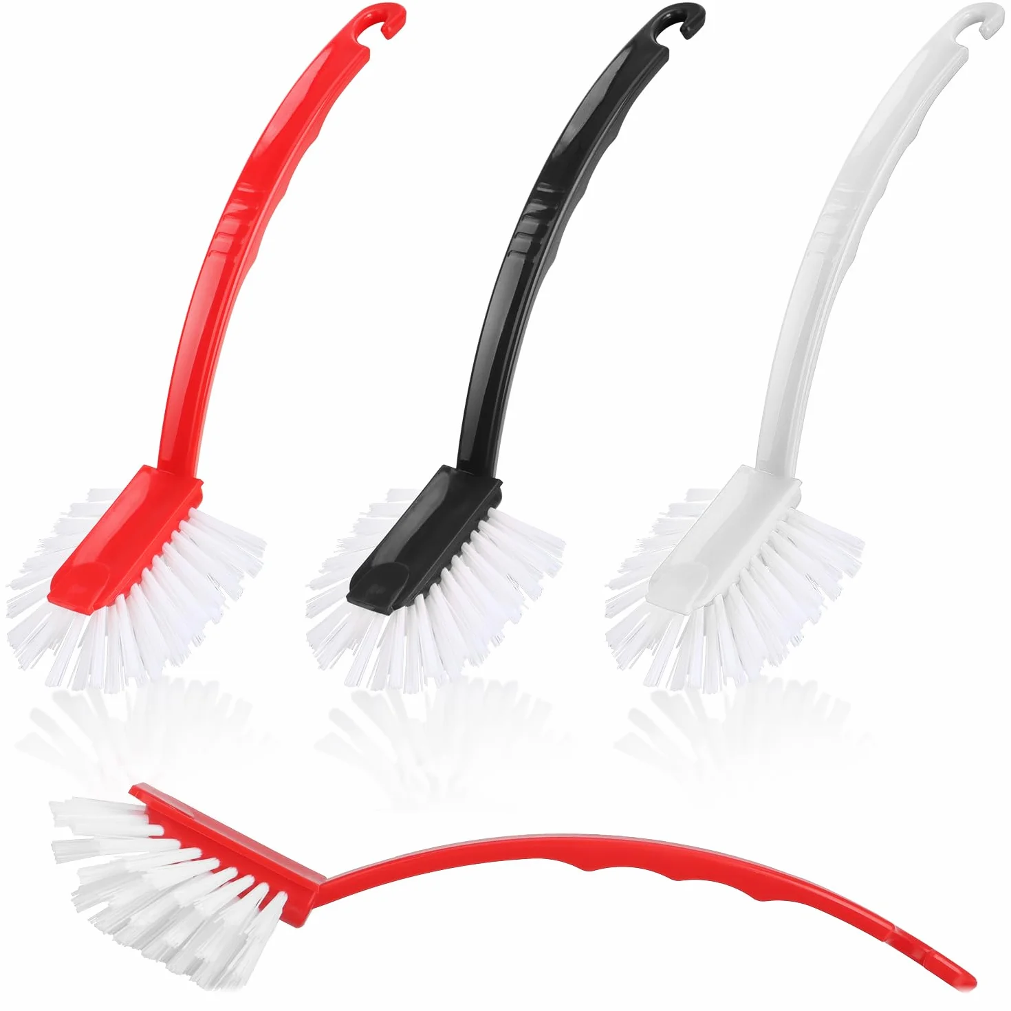 com-four® 6x szczotki do mycia naczyn 27 cm - szczotka do mycia garnków, patelni i zlewozmywaków - trwala szczotka kuchenna, szczotka do czyszczenia do uzytku domowego i kuchennego (6 sztuk)