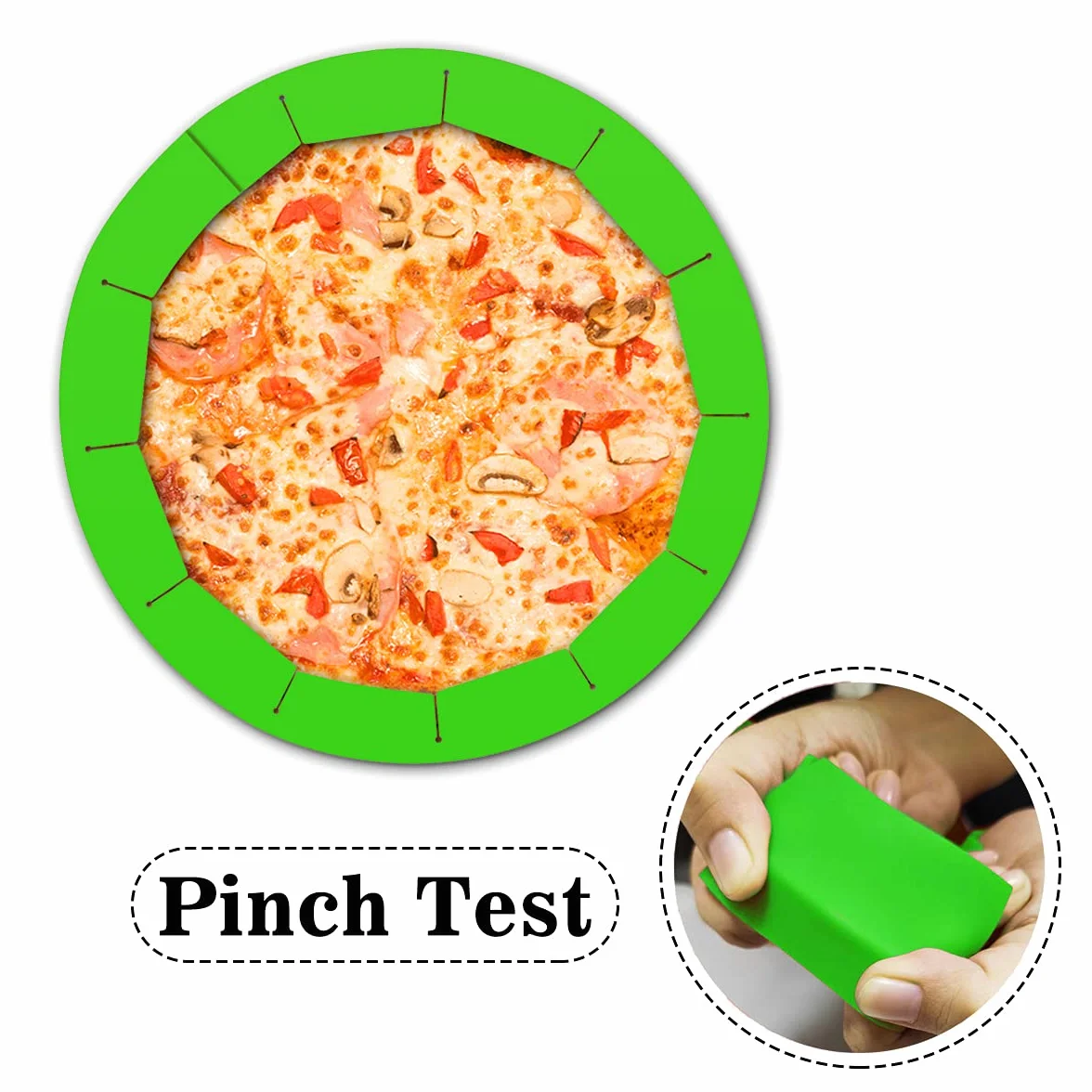Regulowana osłona na ciasto, silikonowe ochraniacze na ciasto, regulowany, ochraniacz na ciasto, narzędzie kuchenne, do pieczenia ciasta, pizzy, pasuje do ciast 20–38 cm, 2 szt., zielone