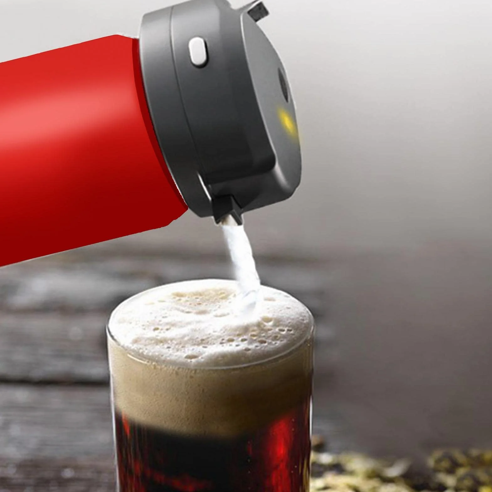 Ultrasonic Beer Foam Maker Maszyna do Piwa Puszkowego z Zasilaniem Bateryjnym