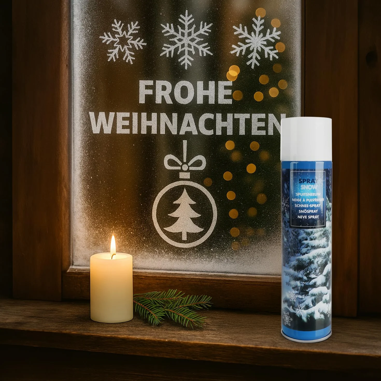 COM-FOUR® 3x Sztuczny snieg - Puszka z dekoracyjnym sniegiem w sprayu - Snieg w sprayu do dekoracji na Boze Narodzenie (03 sztuki - 300ml / snieg)
