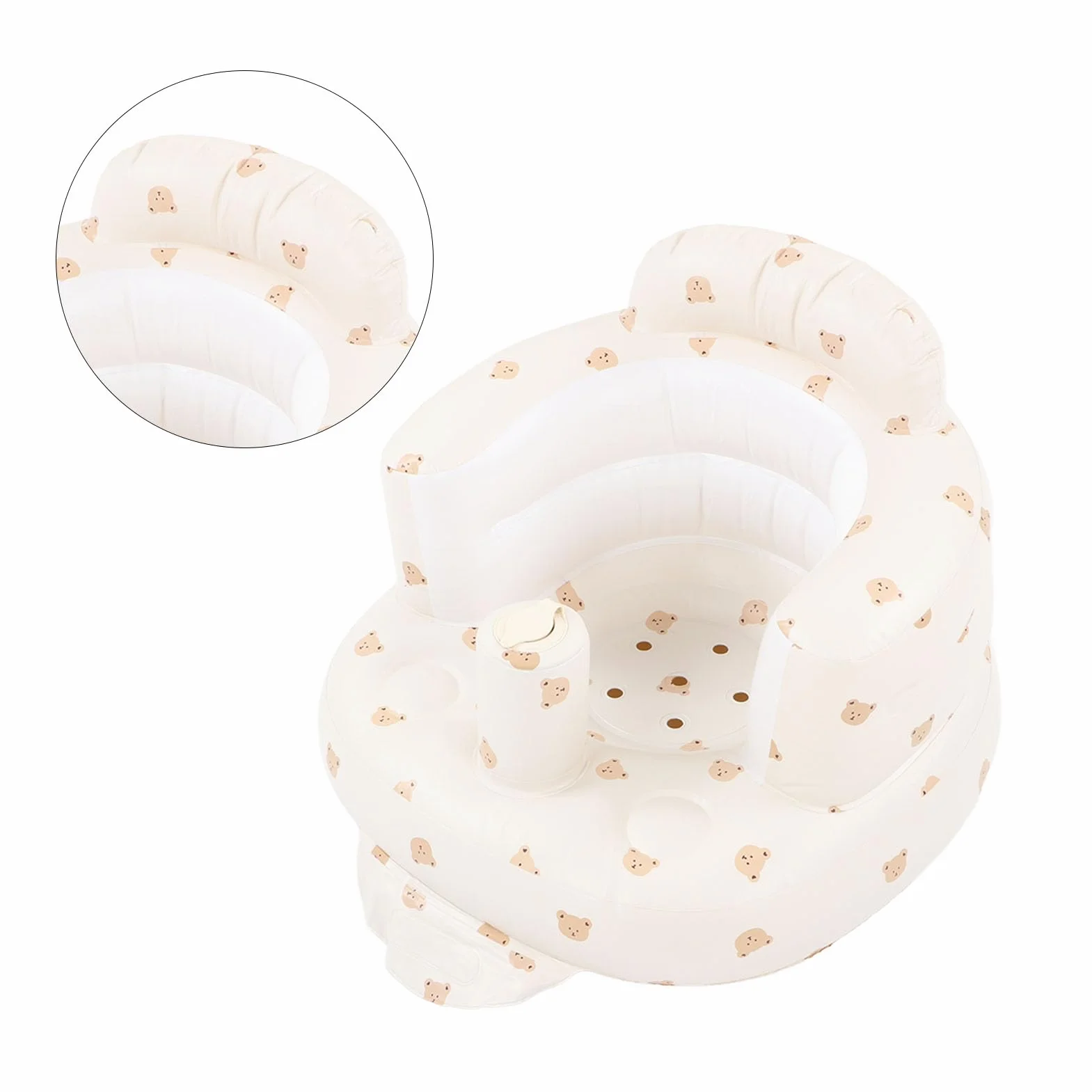 Nadmuchiwany Fotelik Dla Dziecka, Krzesełko Baby Shower Podłoga Siedzenie Prezenty Niemowlę Oparcie Sofa Dla Domu Gra Jadalnia Kąpiel Podróże